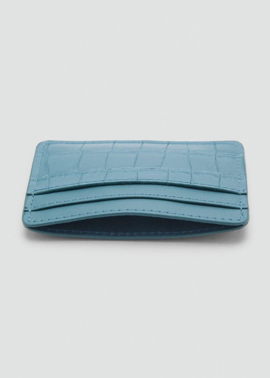 Blue Coco Leather Effect Card Holder, 0201_52, large image number 1