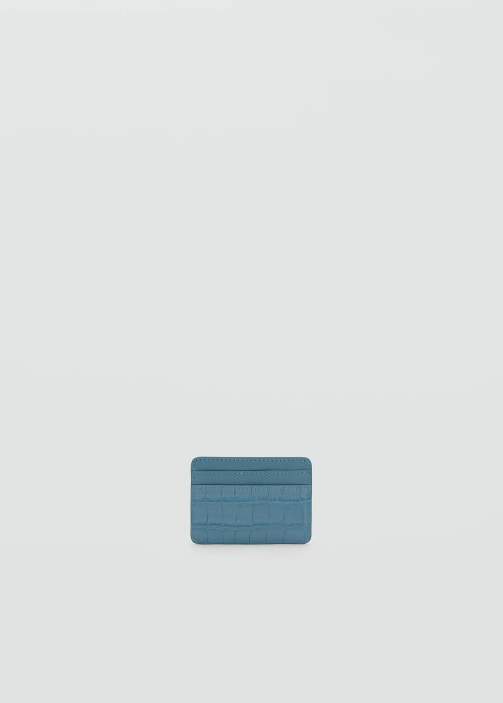 Blue Coco Leather Effect Card Holder, 0201_52, large image number 3