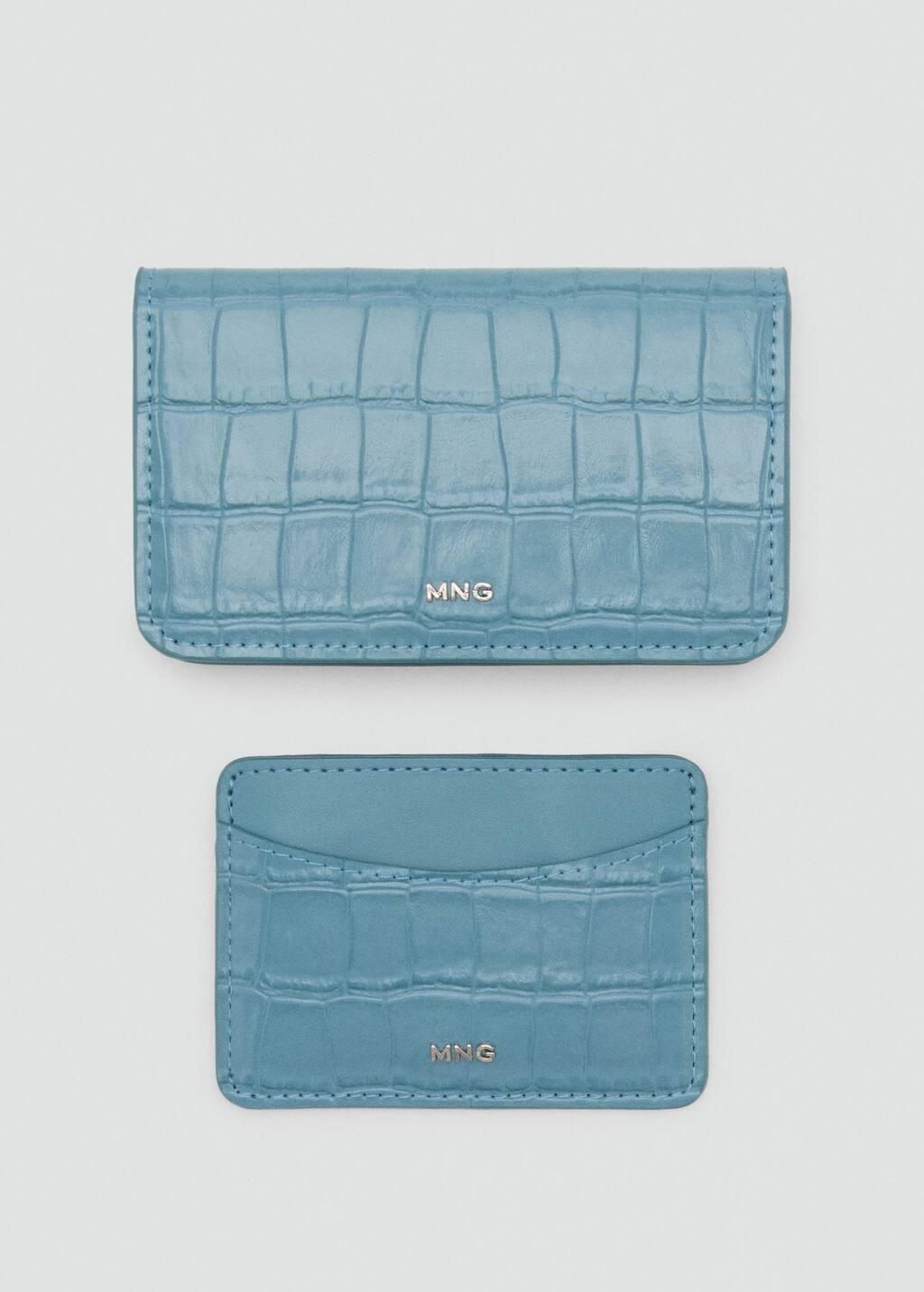 Blue Coco Leather Effect Card Holder, 0201_52, large image number 5