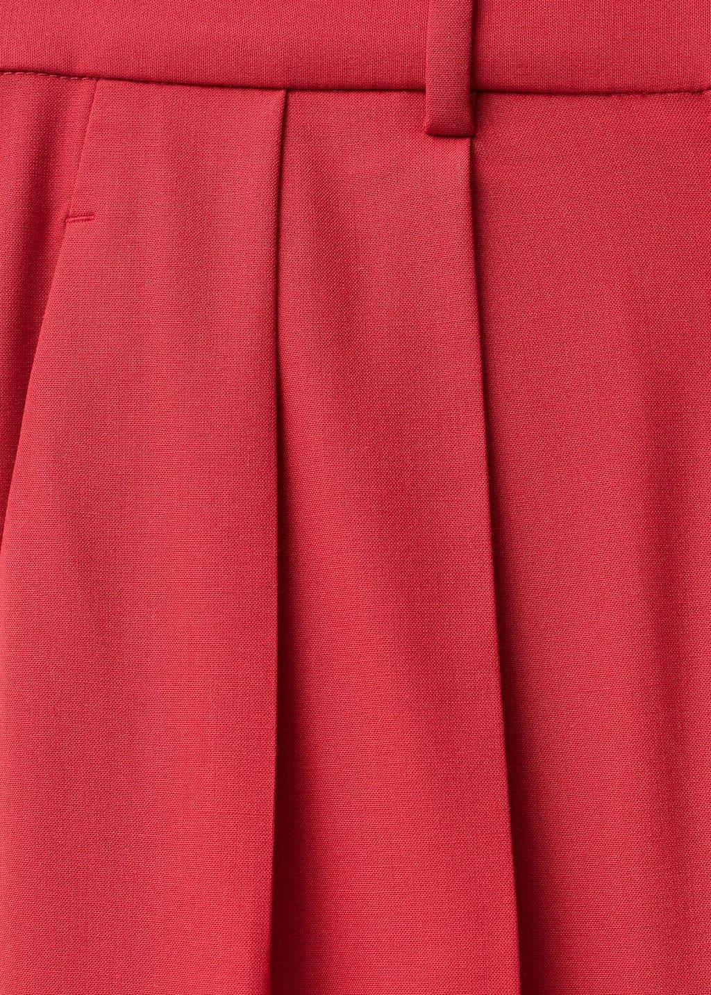 Red Wideleg Wool-Blend Suit Trousers, , large image number 6
