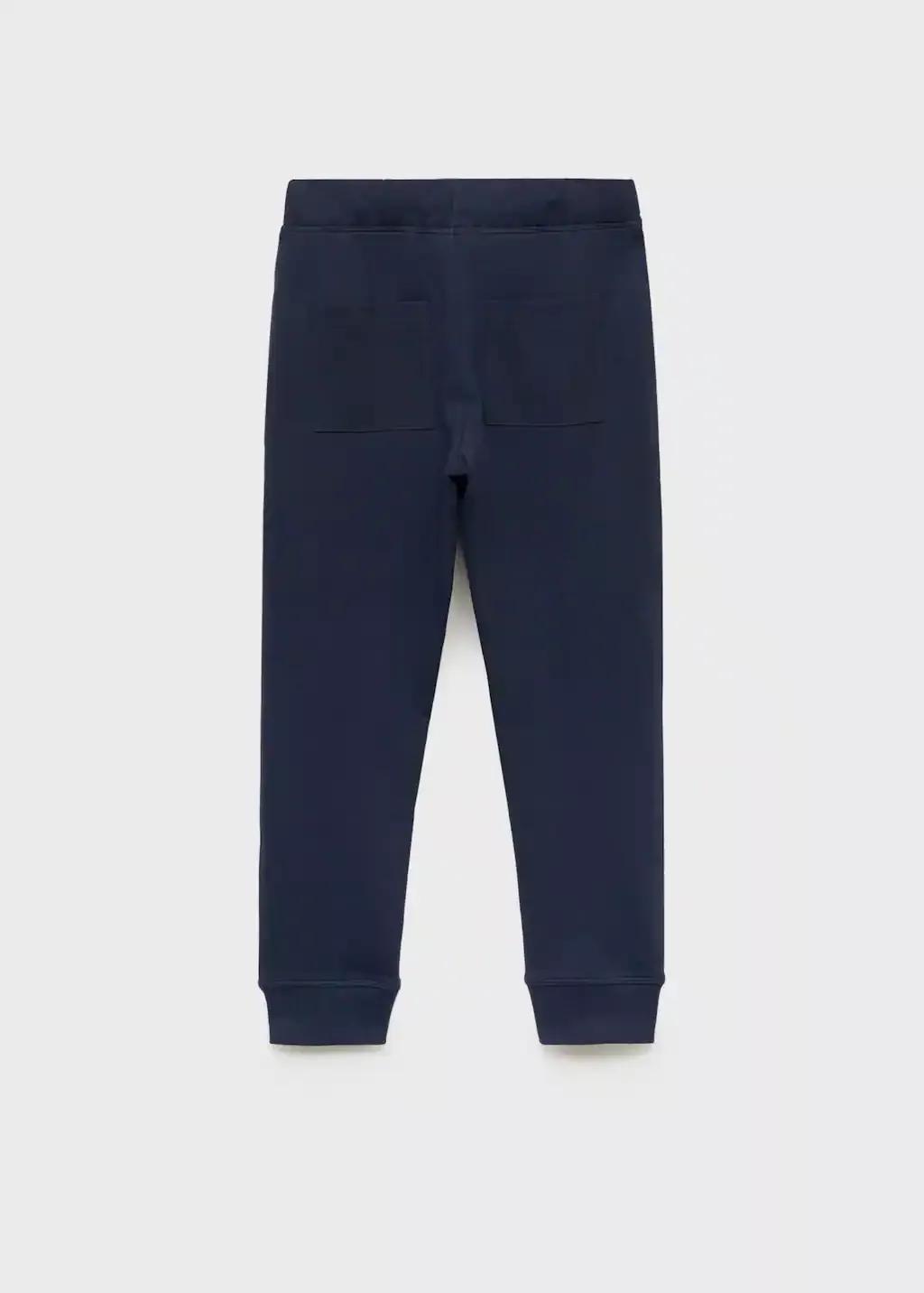 Navy Cotton Jogger-Style Trousers, Kids Boy, , large image number 1