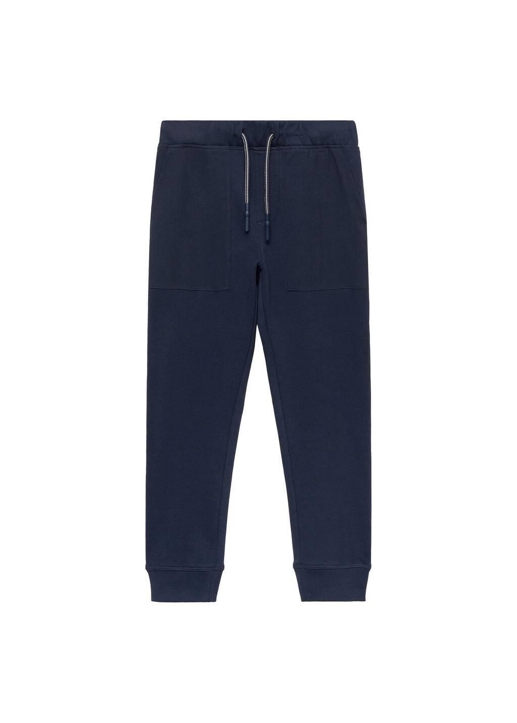 Navy Cotton Jogger-Style Trousers, Kids Boy, , large image number 3