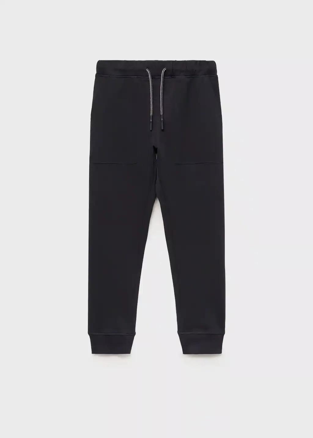 Grey Cotton Jogger-Style Trousers, Kids Boy, , medium