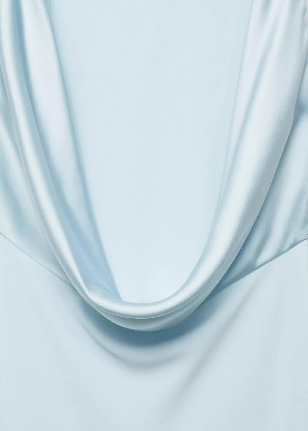 Pastel Blue Classic Midi Dress, , large image number 4