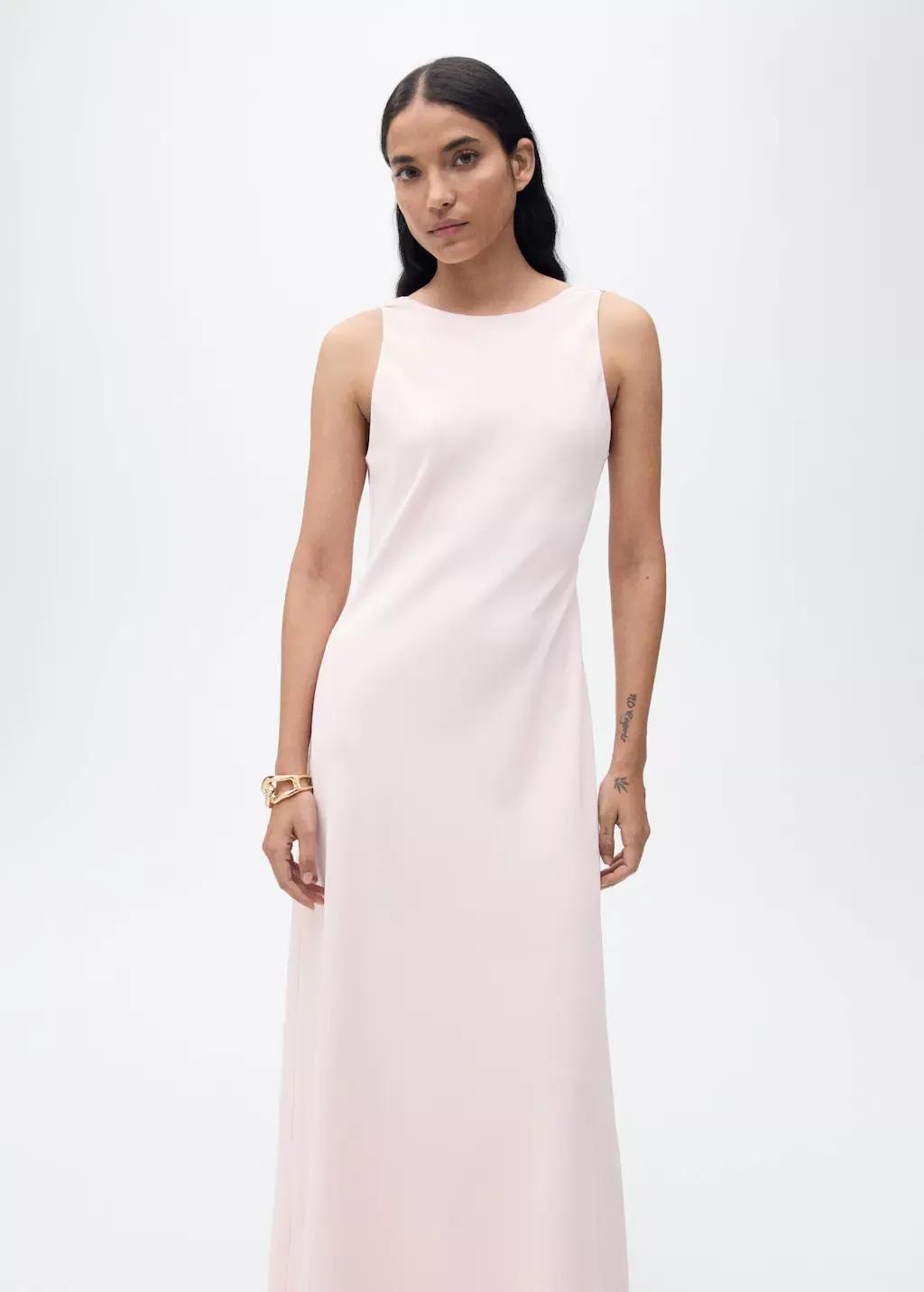 Pastel Pink Romantic Maxi Dress, , large image number 0