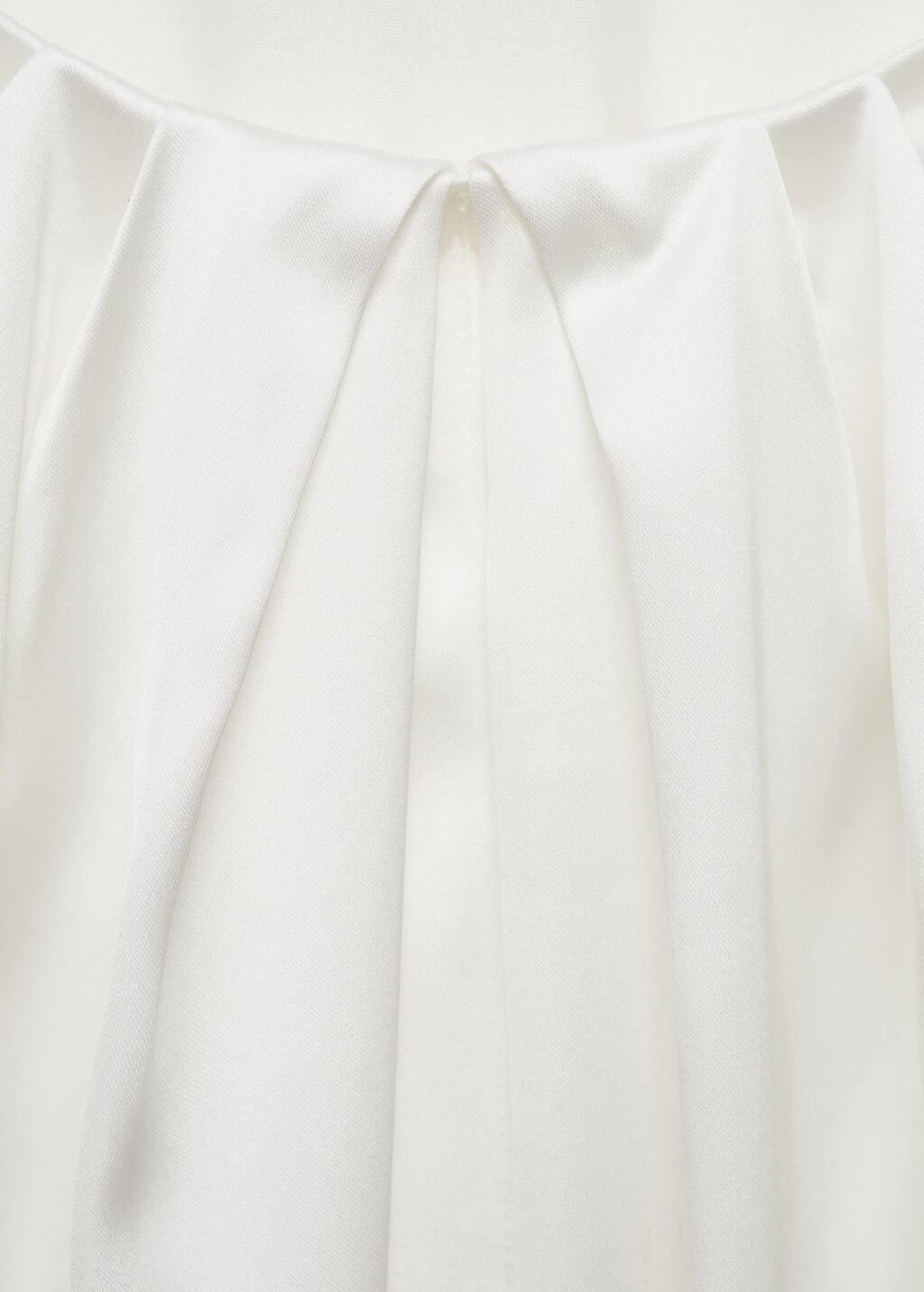 White Combined-Fabric Long Dress, , large image number 4