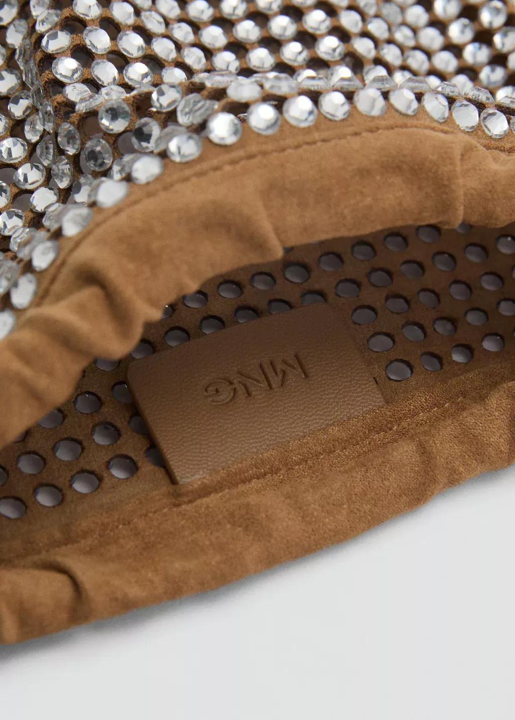 Brown Handbag With Rhinestone Decoration, 0201_09, large image number 1