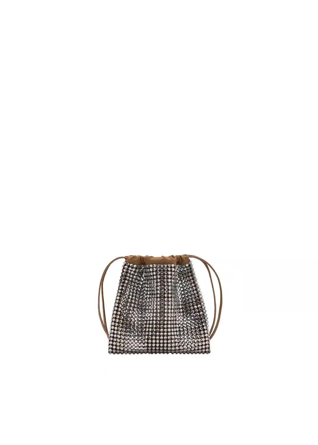 Brown Handbag With Rhinestone Decoration, 0201_09, large image number 3