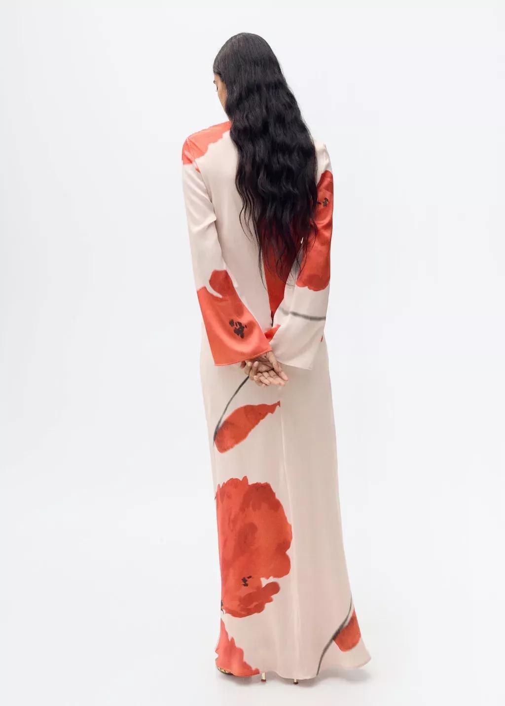 Pastel Pink Floral Sheath Maxi, , large image number 5