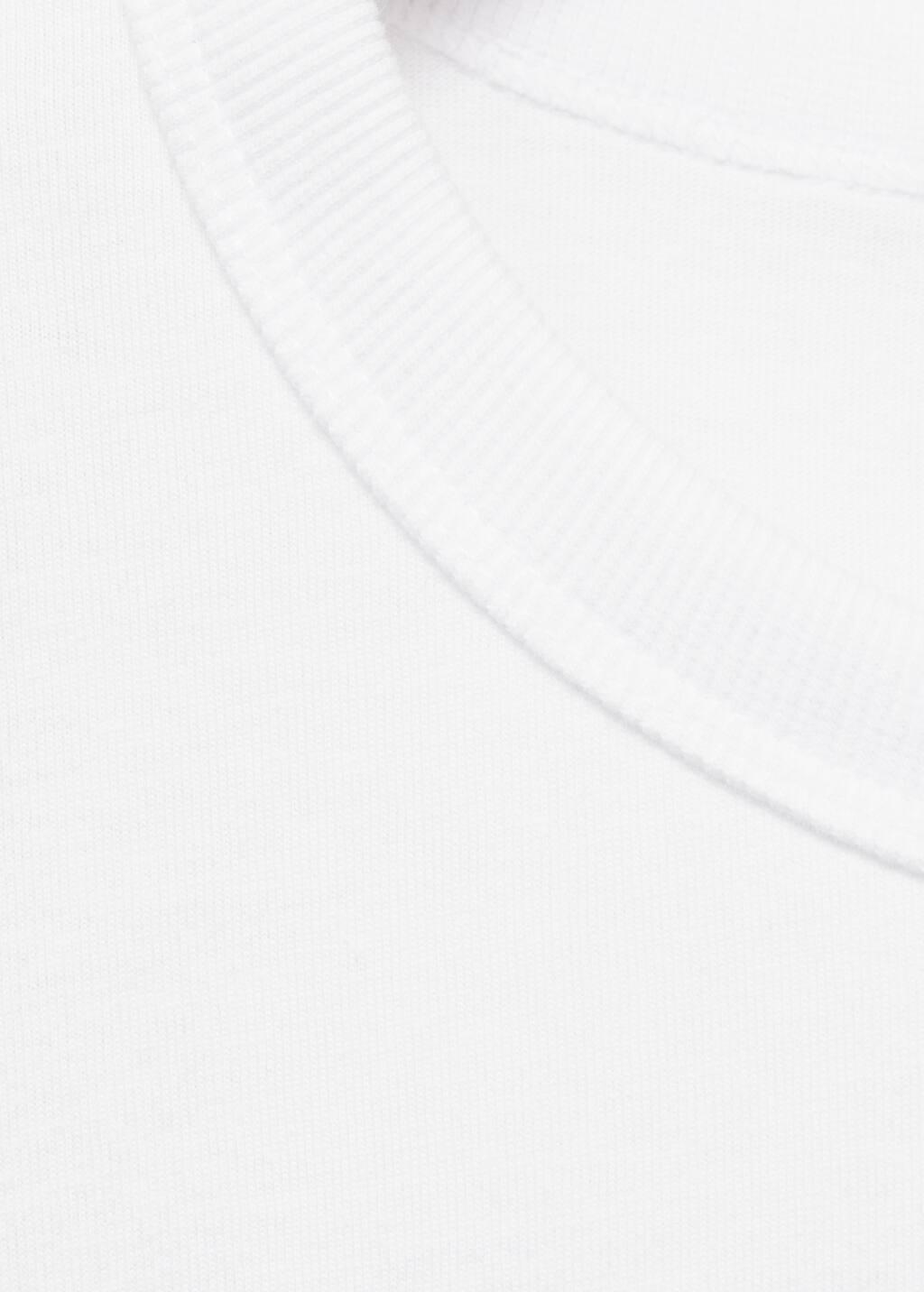 White Short-Sleeved Cotton T-Shirt, , large image number 6
