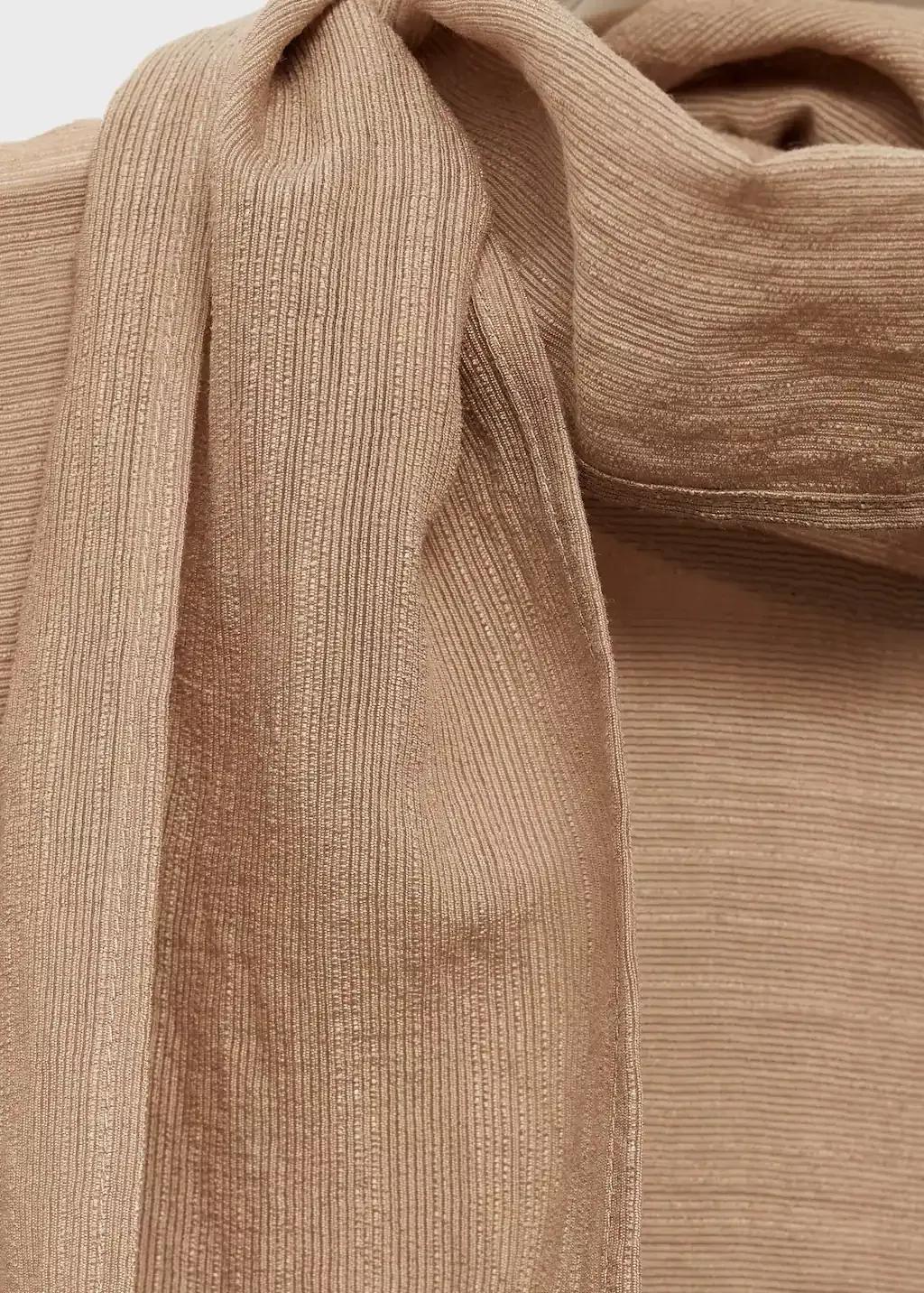 Brown Bow Textured Blouse, , large image number 4