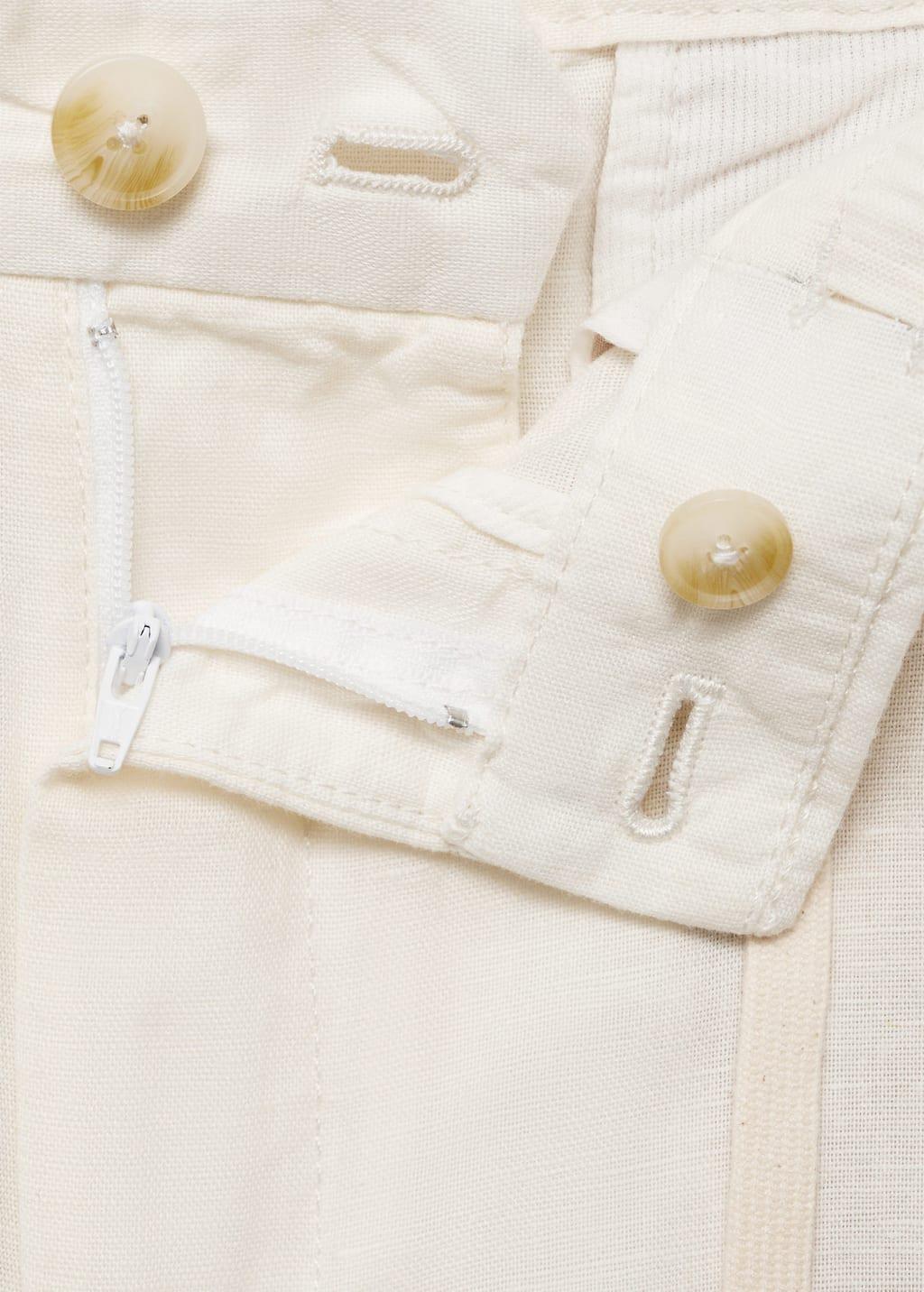 White Slim-Fit Trousers With Drawstring, , large image number 3