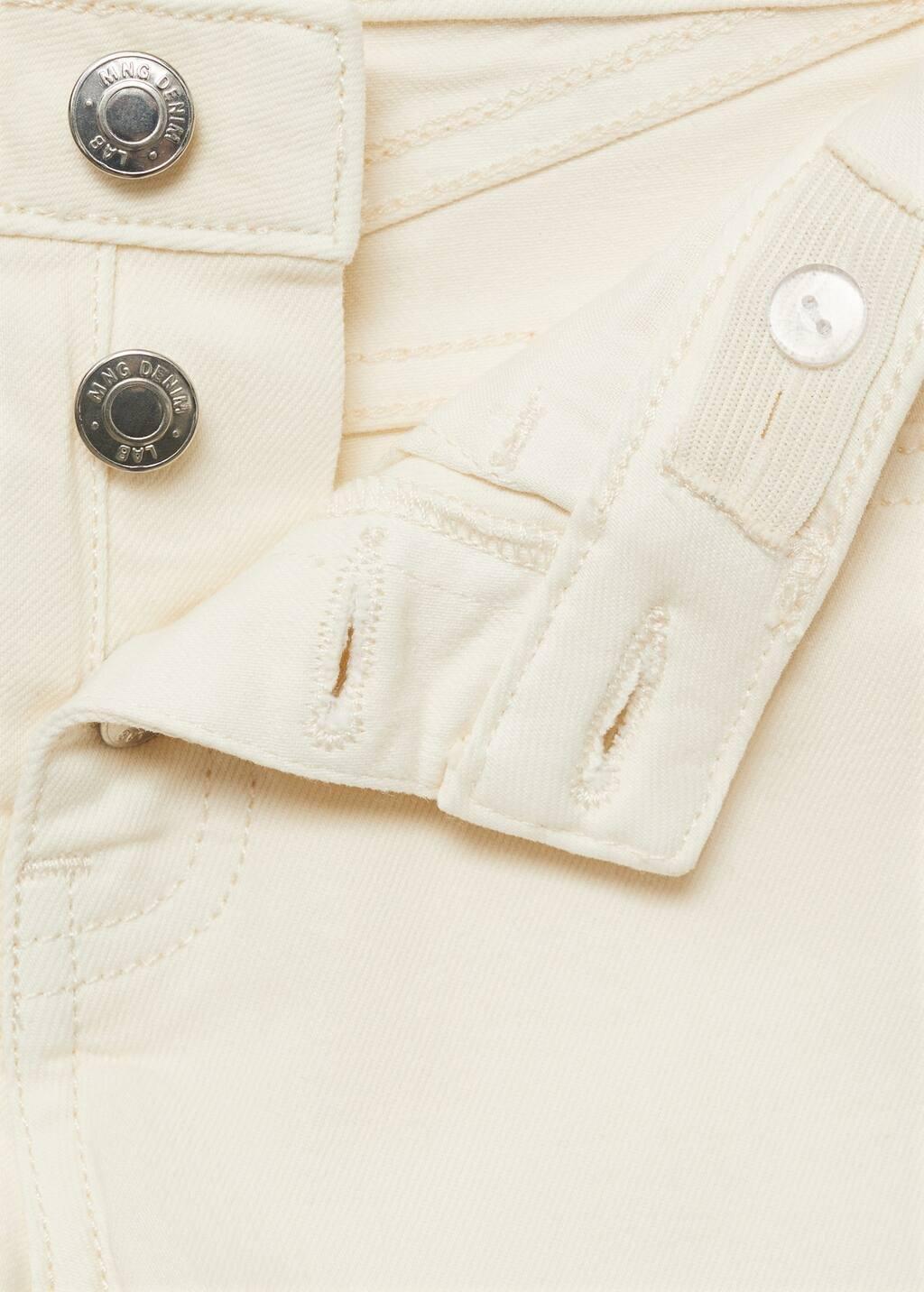 White Frayed Denim Shorts, Kids Girl, , large image number 4