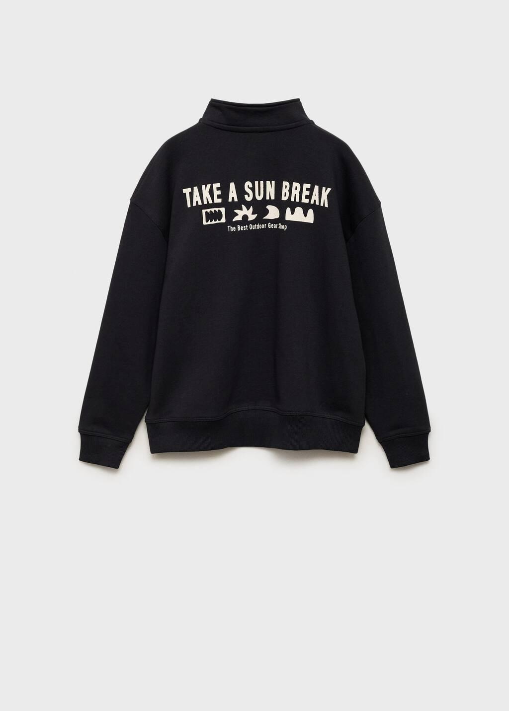 CHARCOAL Turtleneck sweatshirt with zip, Kids Boy, , large image number 2