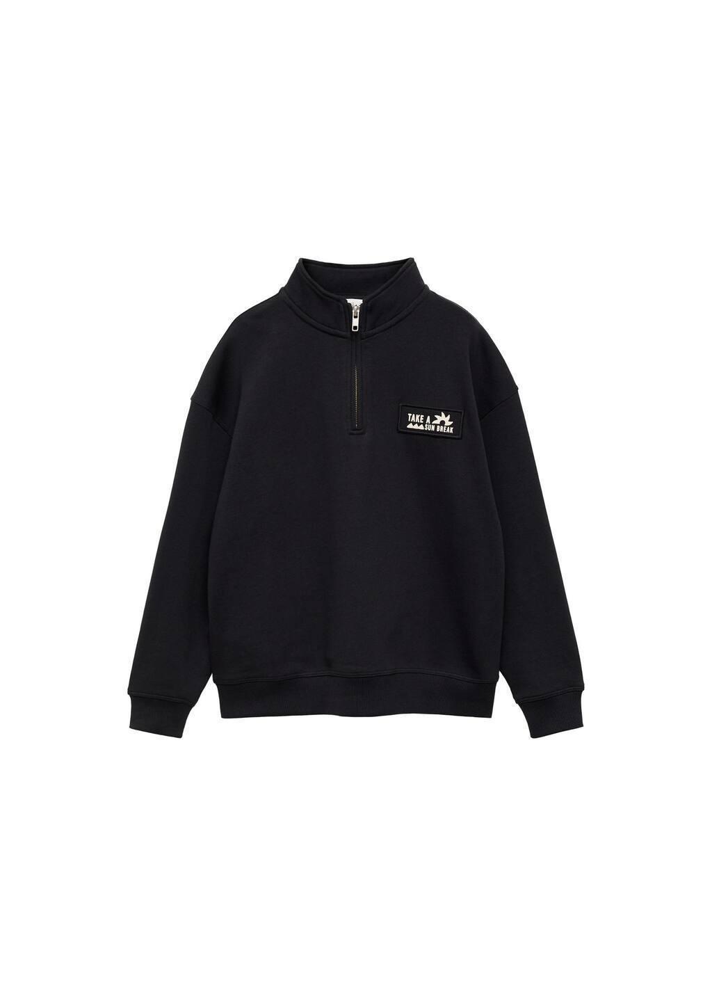 CHARCOAL Turtleneck sweatshirt with zip, Kids Boy, , large image number 4
