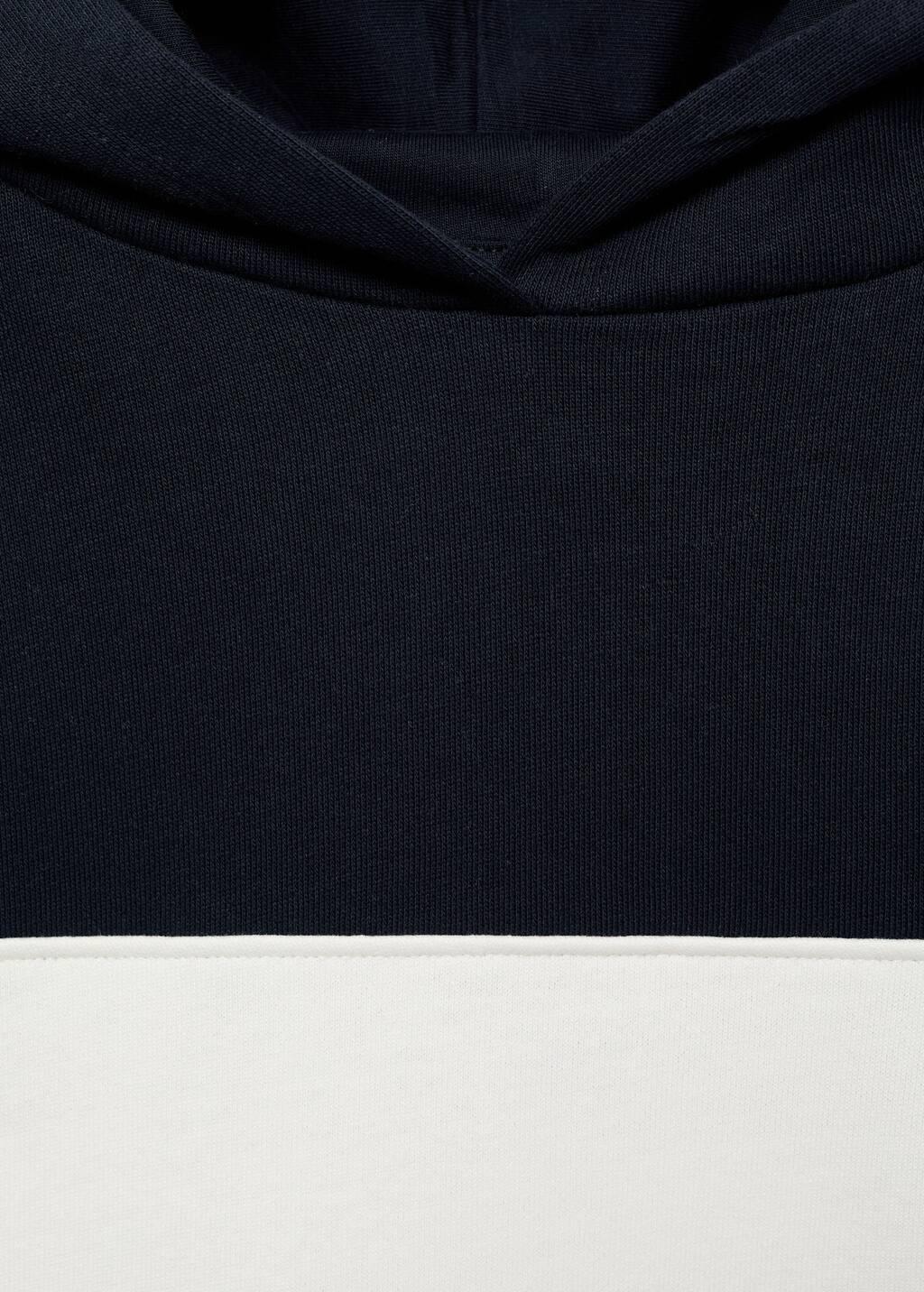 Navy Striped Hooded Sweatshirt, Kids Boy, Navy, large image number 2