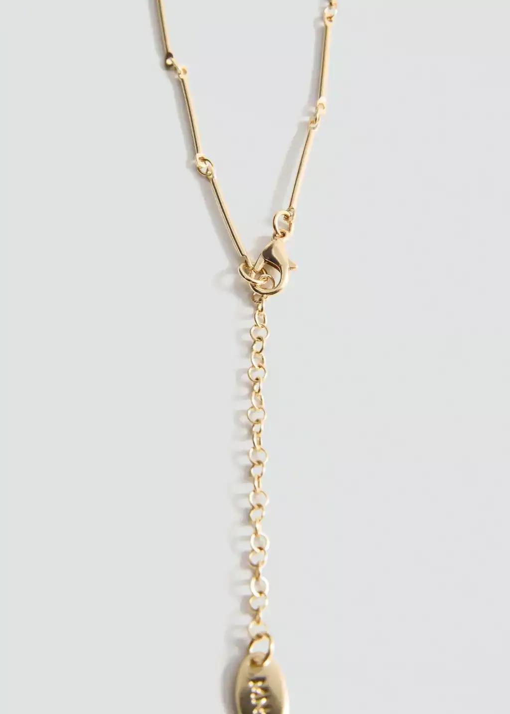 Gold Combined Bead Chain Necklace, Gold, large image number 1