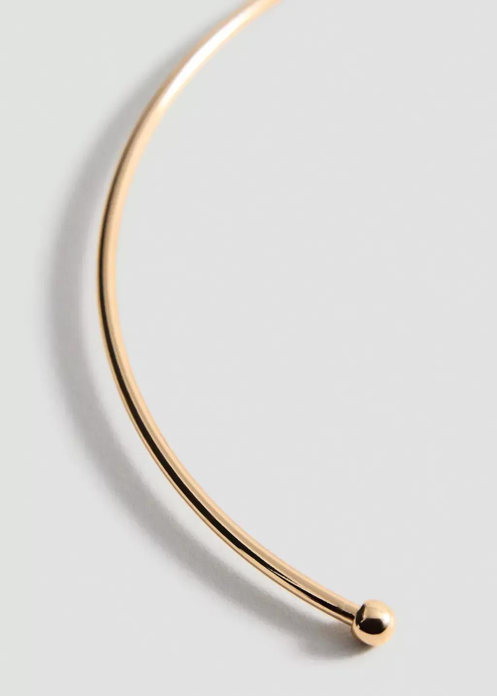 Gold Rigid Circular-Design Necklace, 0201_OR, large image number 0