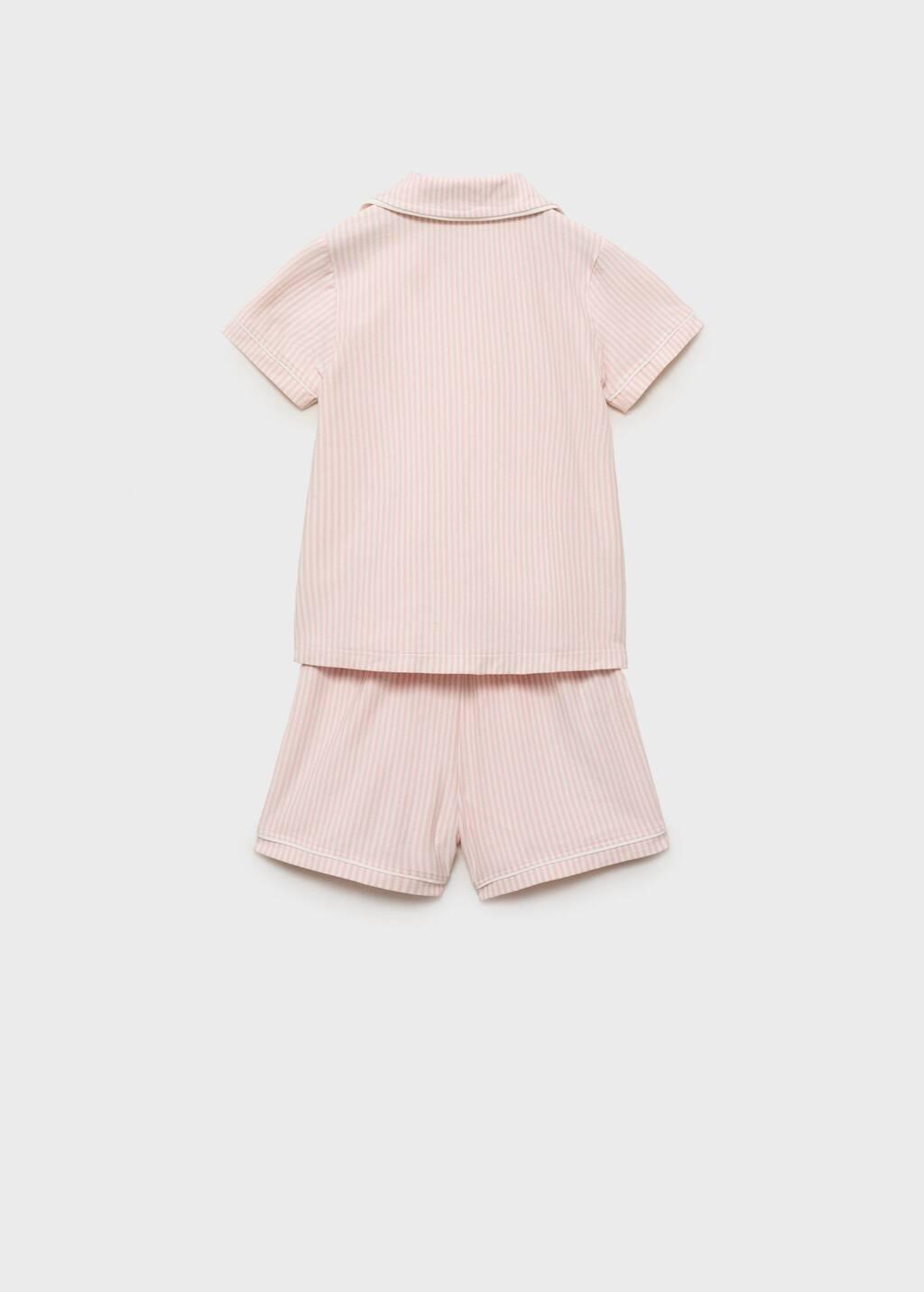 Pink Striped Short Pyjamas, Kids Girl, , large image number 1