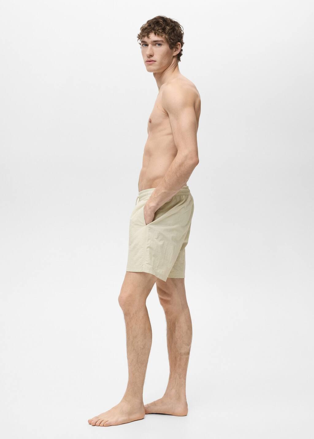 Brown Lt Pastel Basic Drawstring Swimsuit, , large image number 2