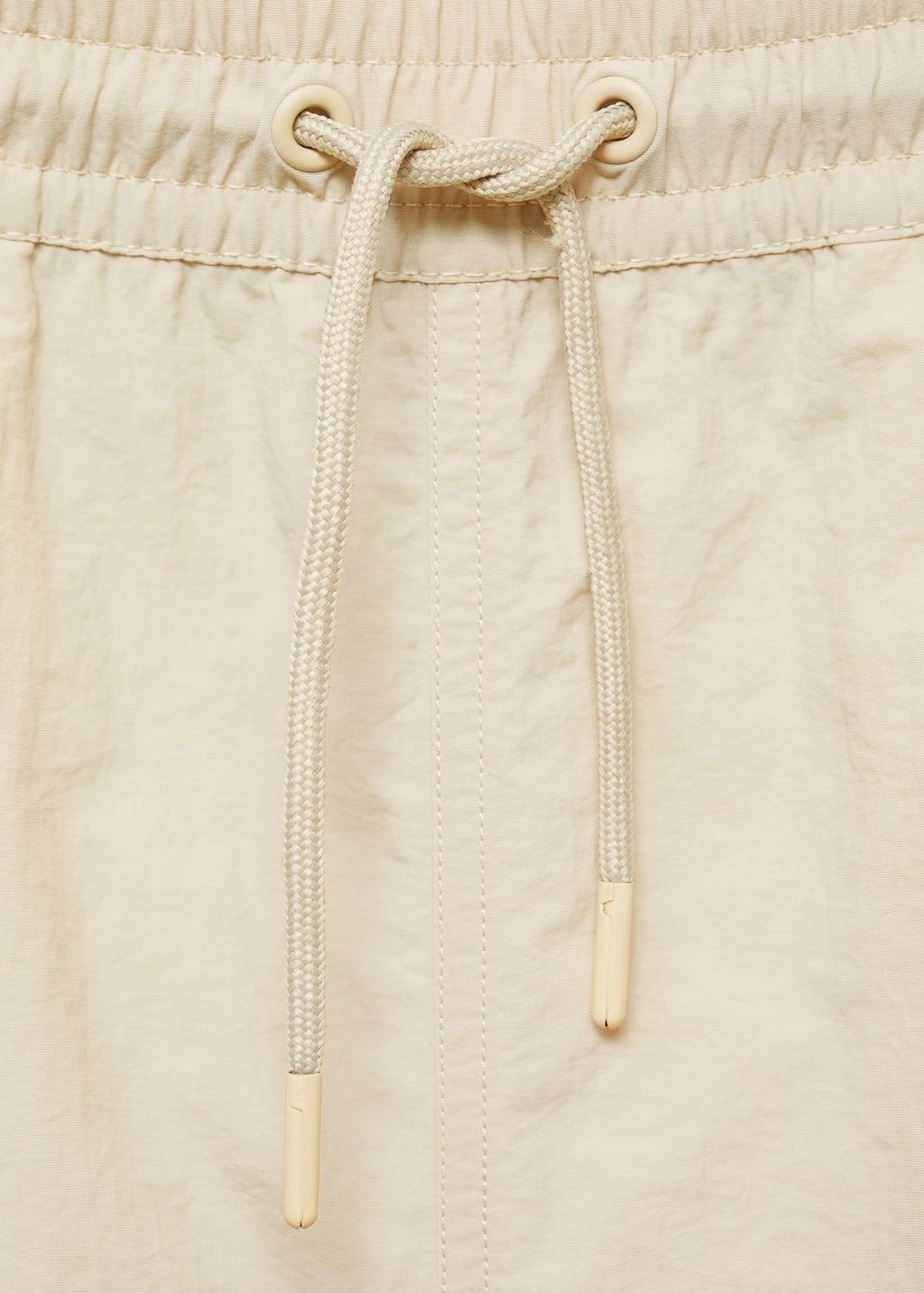 Brown Lt Pastel Basic Drawstring Swimsuit, , large image number 6