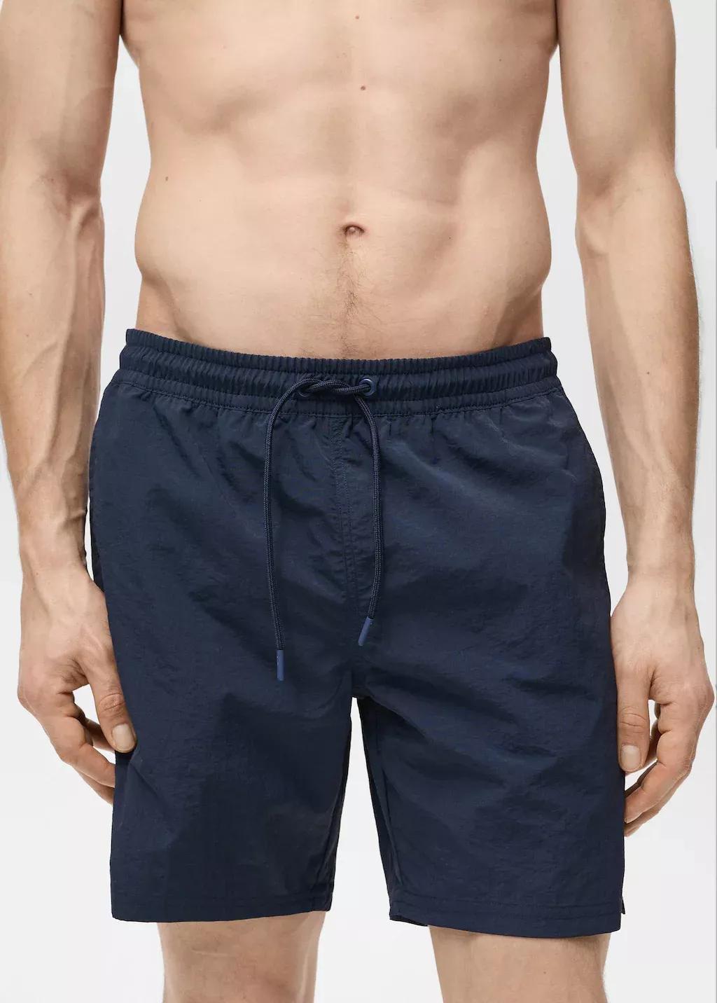 Navy Basic Drawstring Swimsuit, , large image number 1
