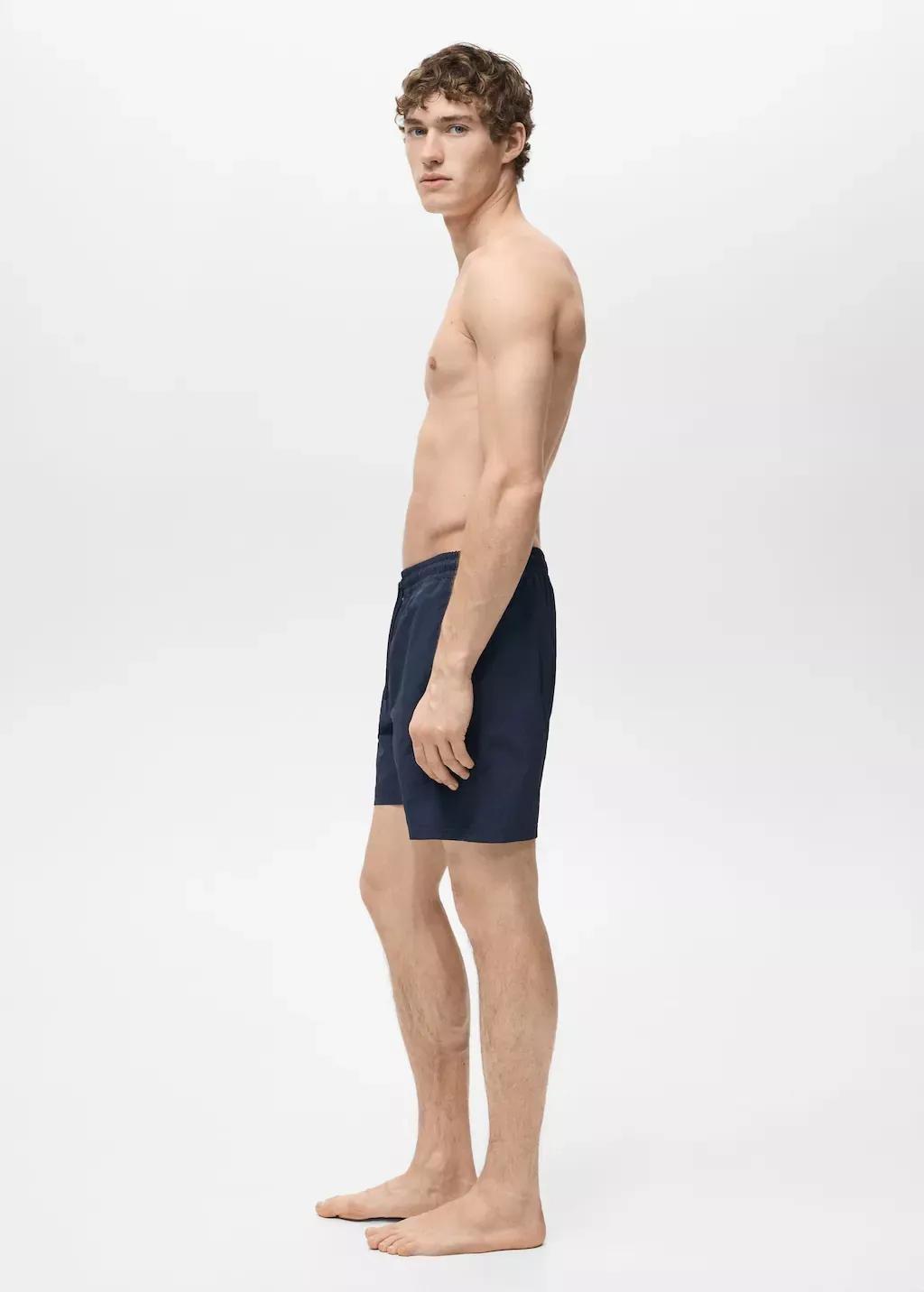 Navy Basic Drawstring Swimsuit, , large image number 2