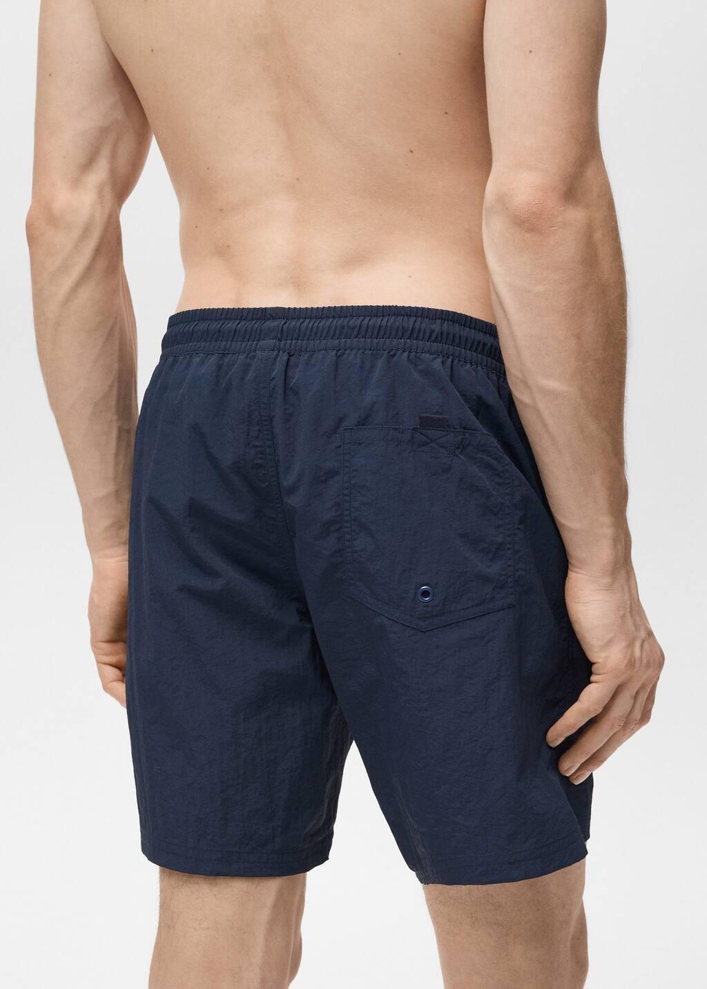 Navy Basic Drawstring Swimsuit, , large image number 5