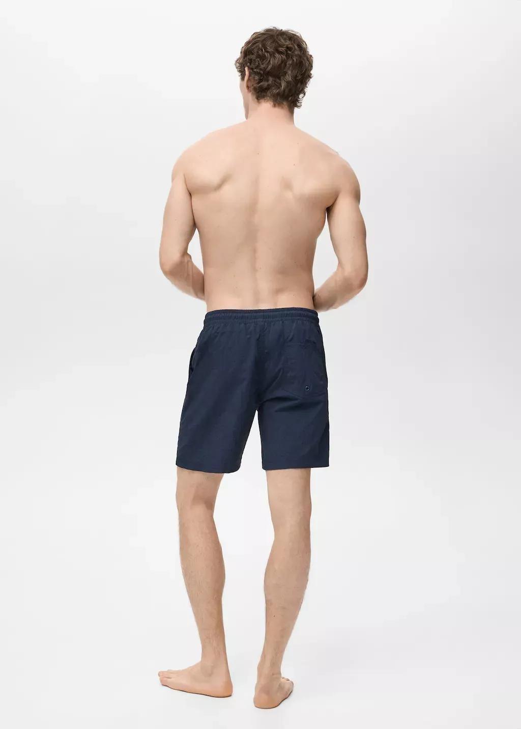 Navy Basic Drawstring Swimsuit, , large image number 7