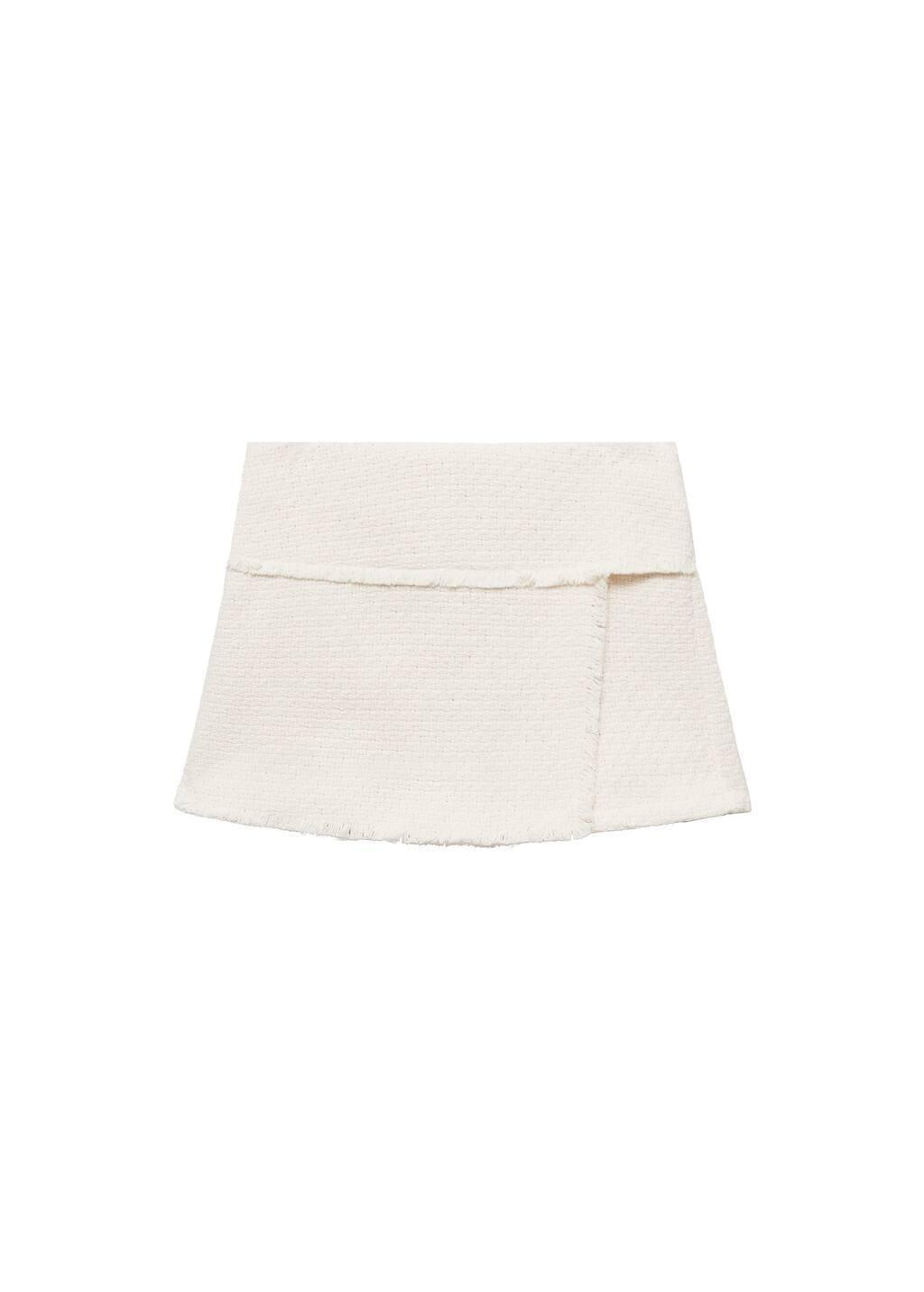 White High-waist Skort Plain Shorts, Kids Girls, , medium