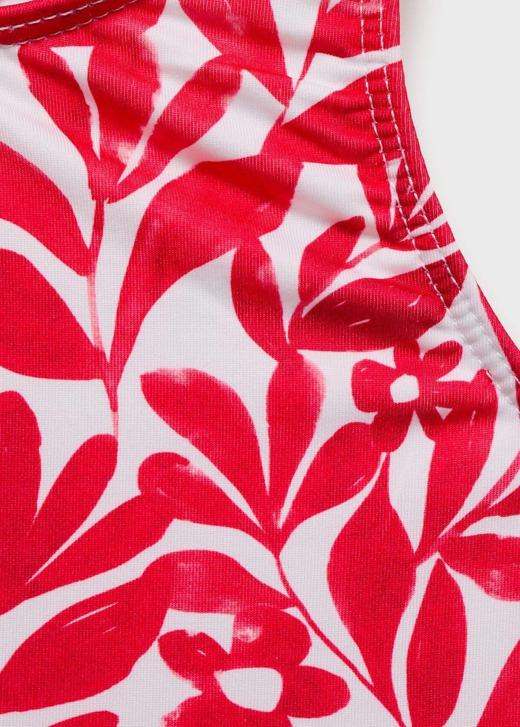 Red Cross-Back Printed Swimsuit, Kids Girl, , large image number 2