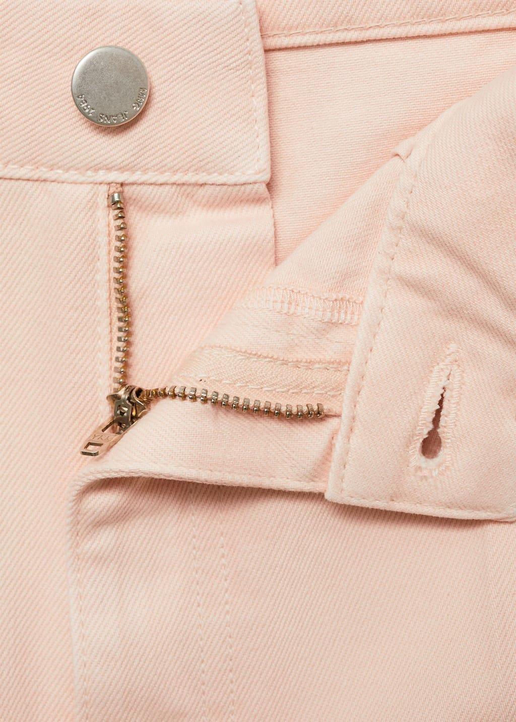 Pastel Pink Wide-Leg Long Jeans, , large image number 4
