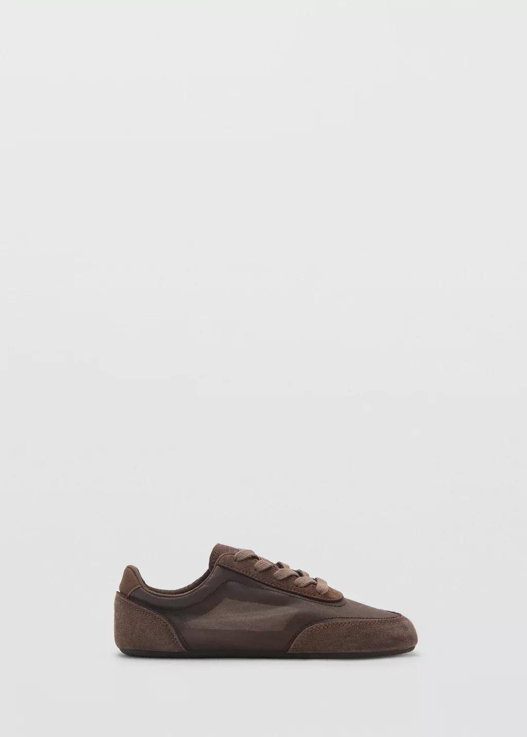 DARK BROWN Lace-up suede sneakers, , large image number 3