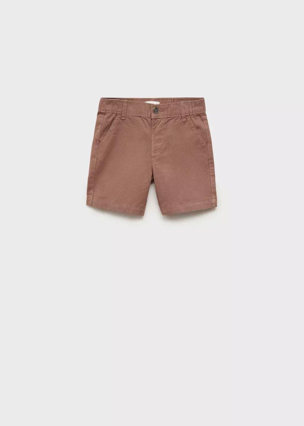 Orange Denim Bermuda Shorts, Baby Boy, , large image number 0
