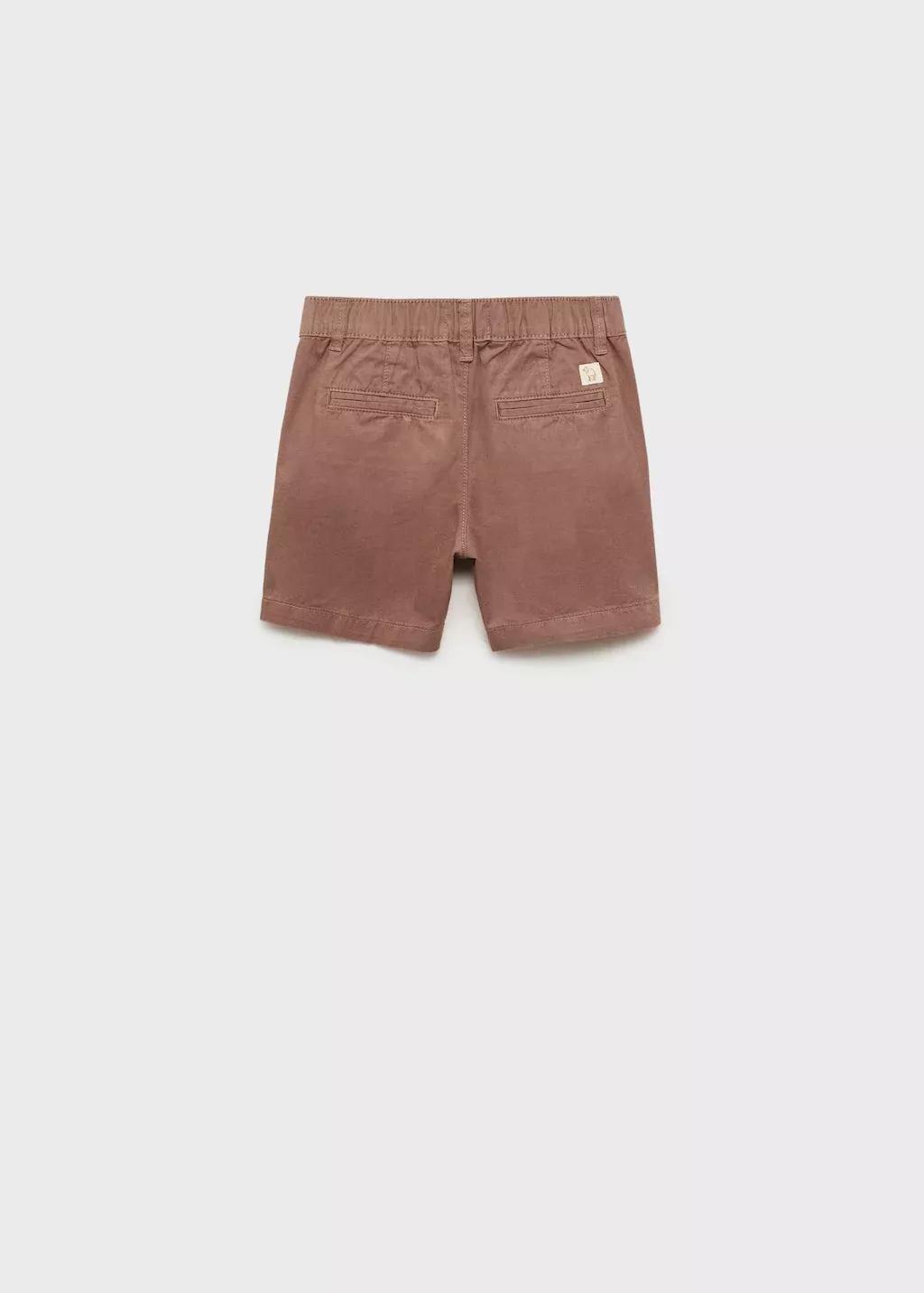 Orange Denim Bermuda Shorts, Baby Boy, , large image number 1