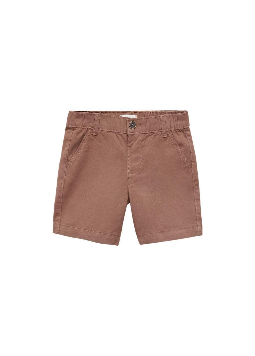 Orange Denim Bermuda Shorts, Baby Boy, , large image number 4