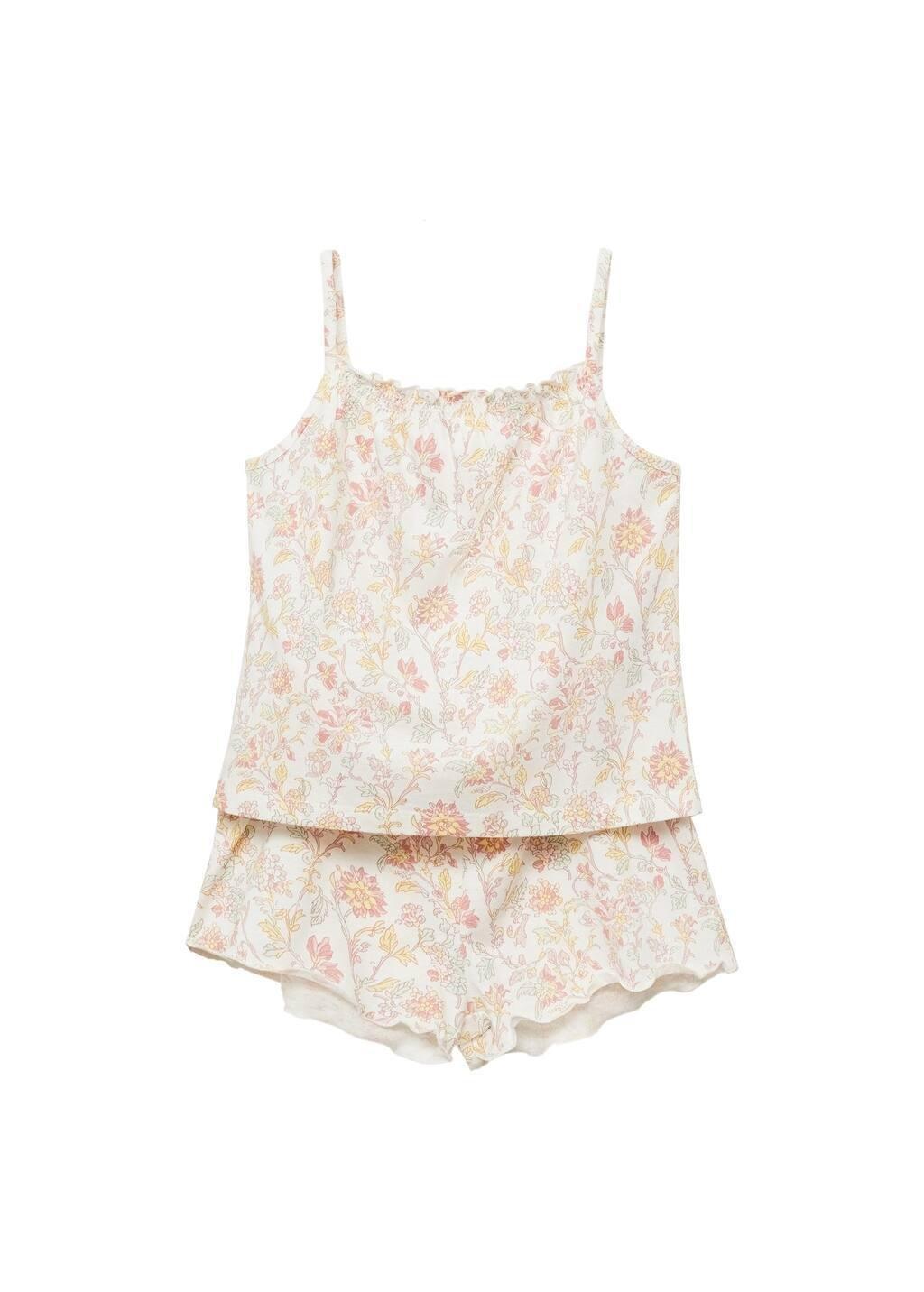 PINK Floral-print pyjamas, Baby Girl, , large image number 0