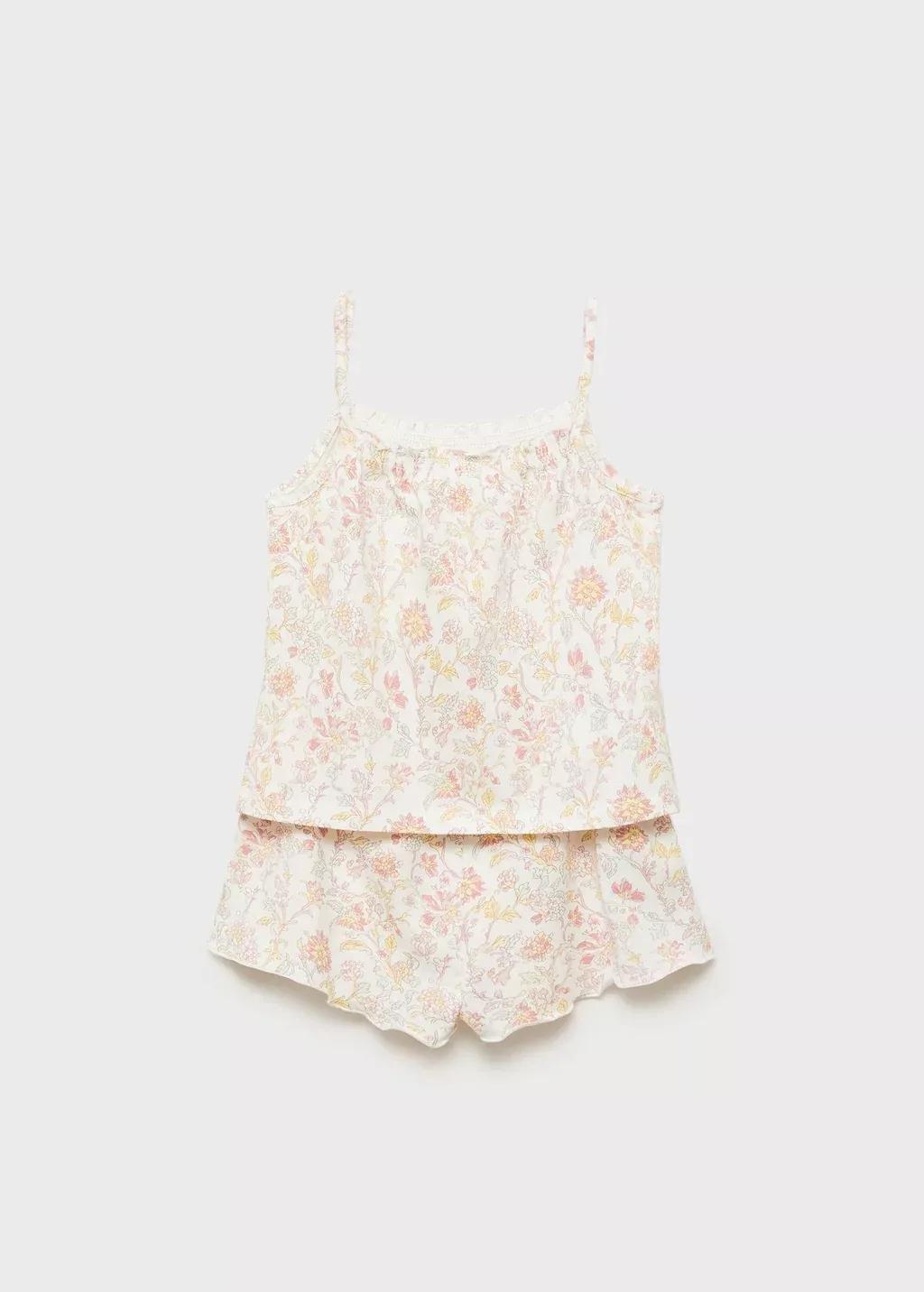 PINK Floral-print pyjamas, Baby Girl, , large image number 1