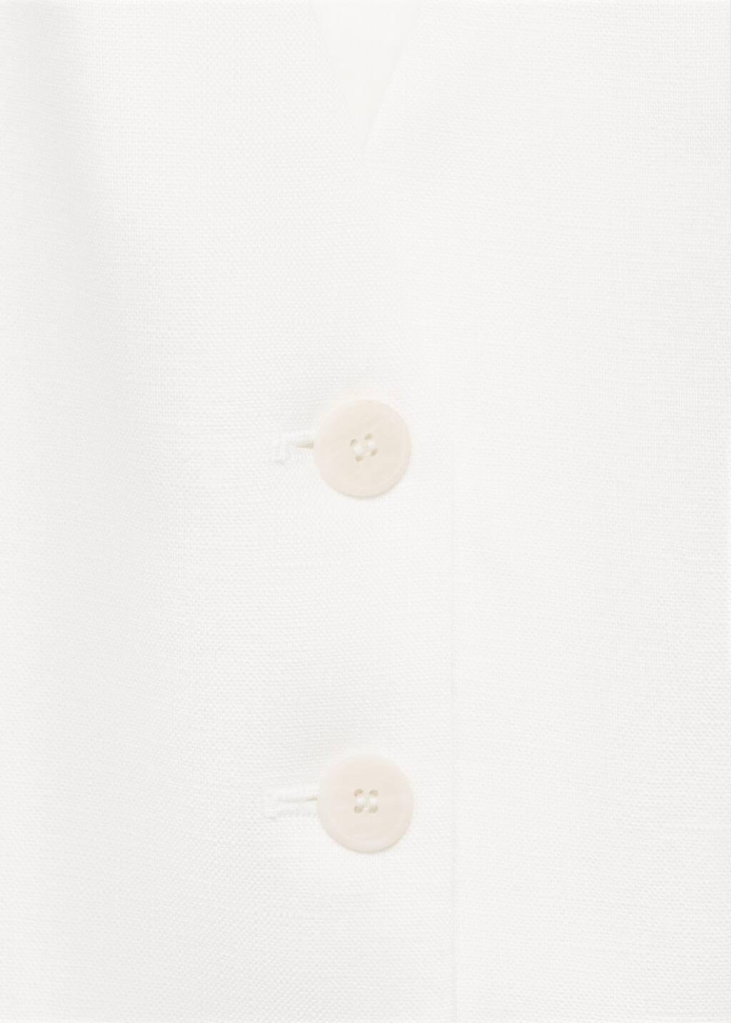 White Linen Suit Waistcoat, , large image number 4