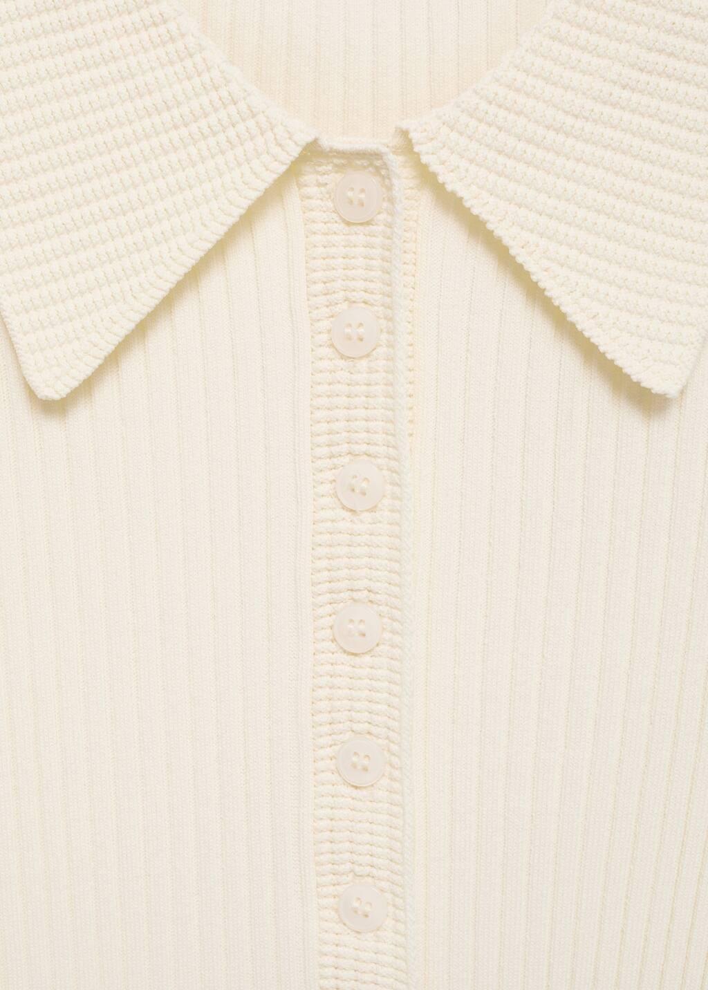 LIGHT BEIGE Ribbed polo-neck sweater, , large image number 4
