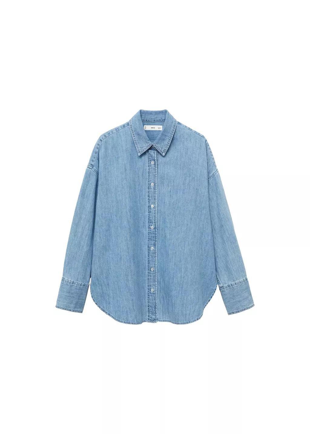 Blue Oversized Denim Shirt, , large image number 3