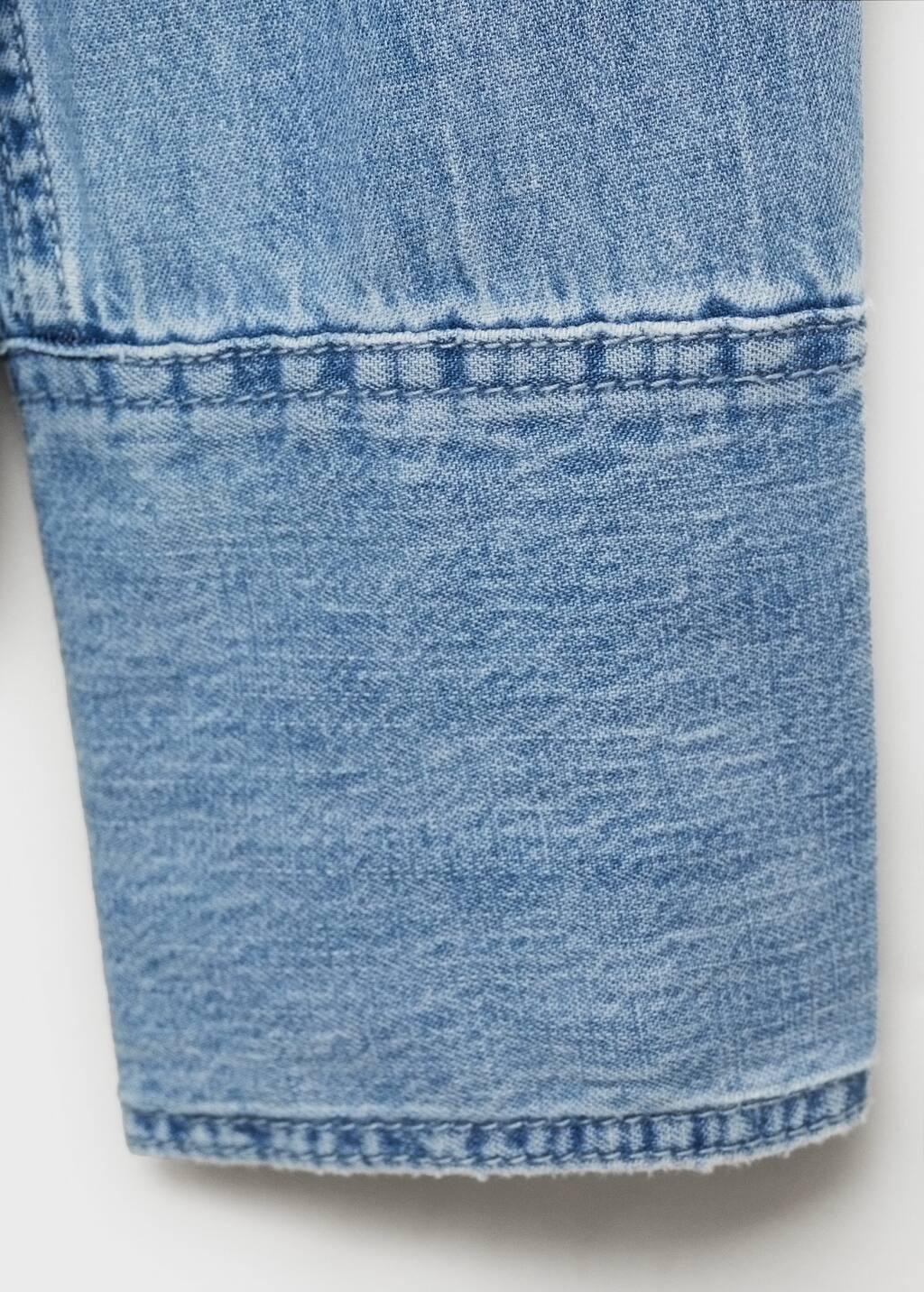 Blue Oversized Denim Shirt, , large image number 4