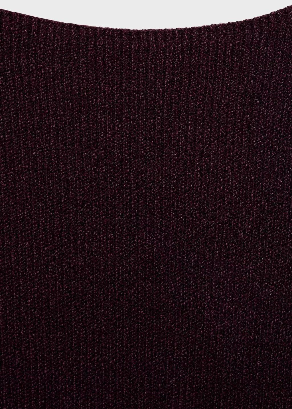 Brown Fine Ribbed Knit Top, , large image number 5