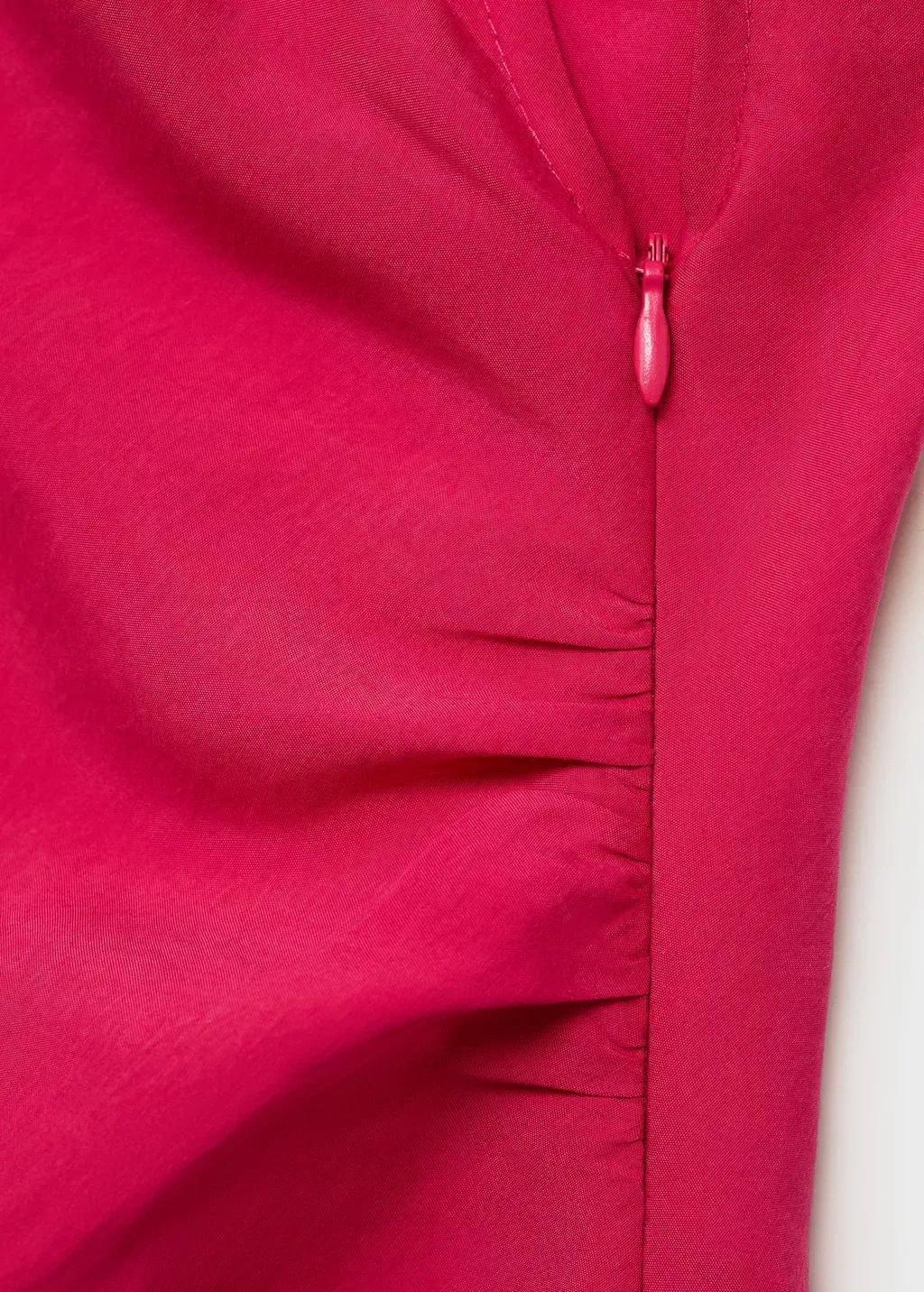 Red Asymmetrical Modal Dress, , large image number 2