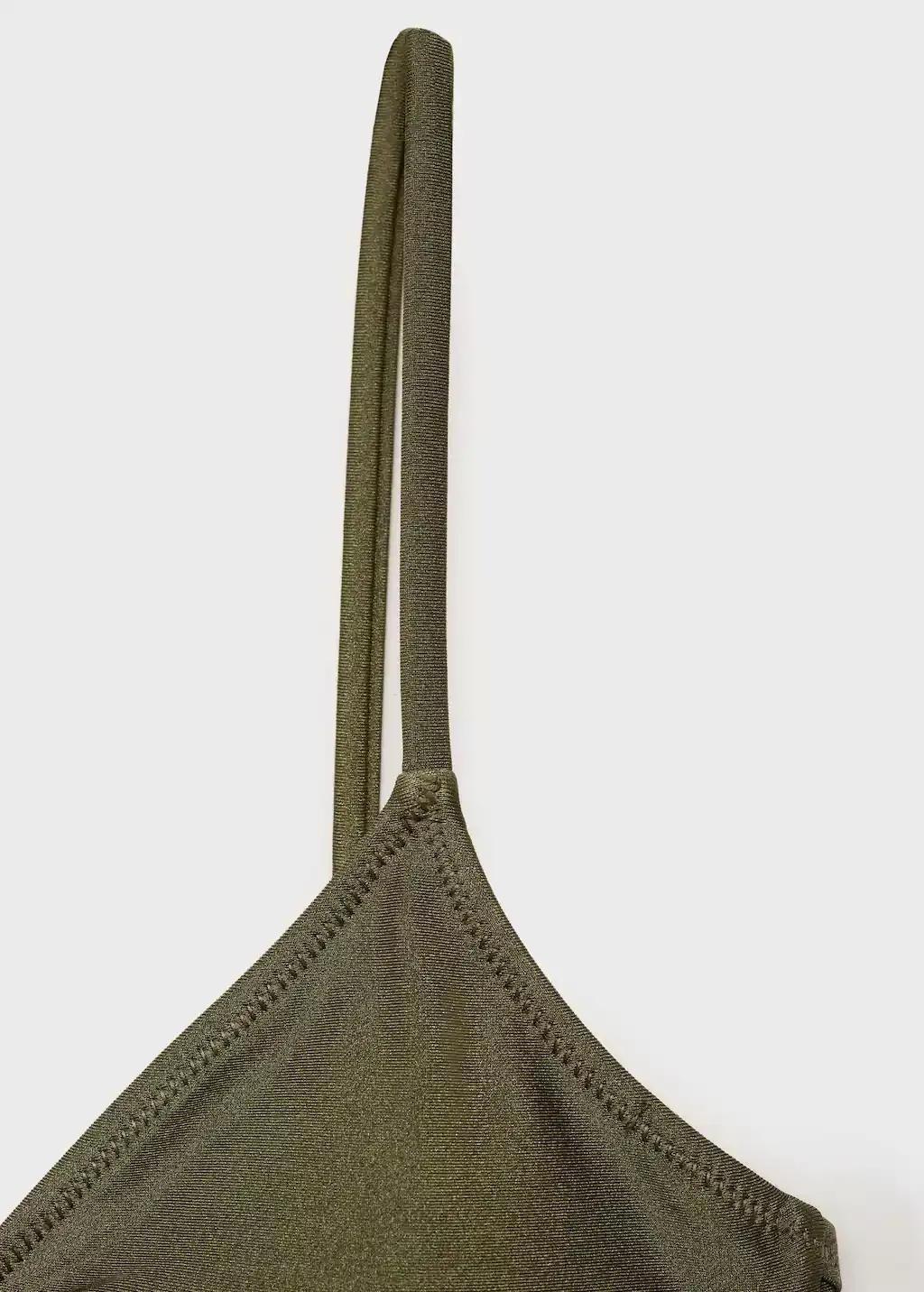 Khaki Satin Finish Bikini Top, , large image number 4