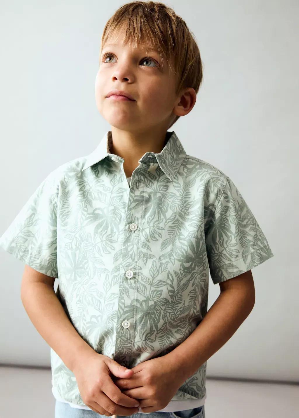 Pink Lt Pastel Floral Print Shirt, Baby Boy, , large image number 0