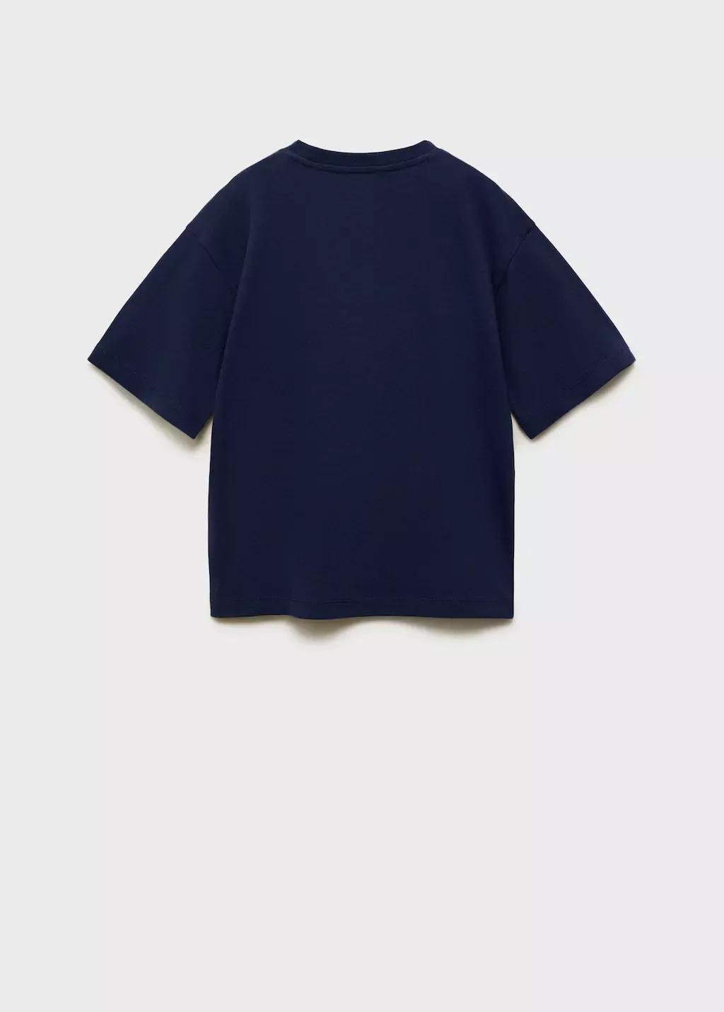 Navy Short-Sleeved Printed T-Shirt, Kids Boy, , large image number 5