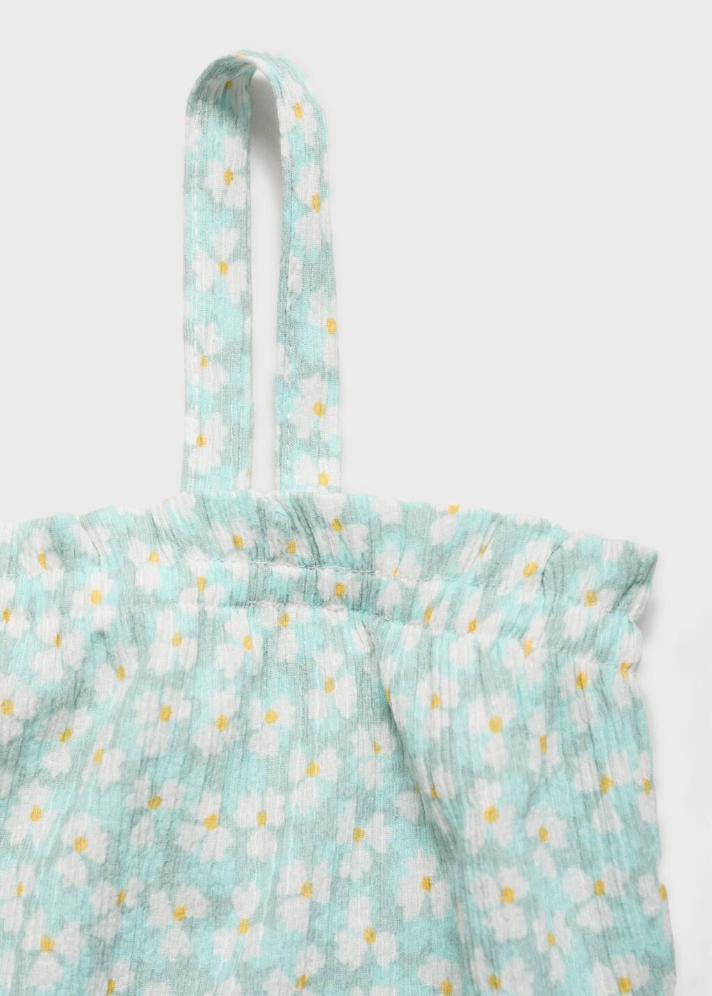 Turquoise Printed Strap Top, Baby Girl, , large image number 2