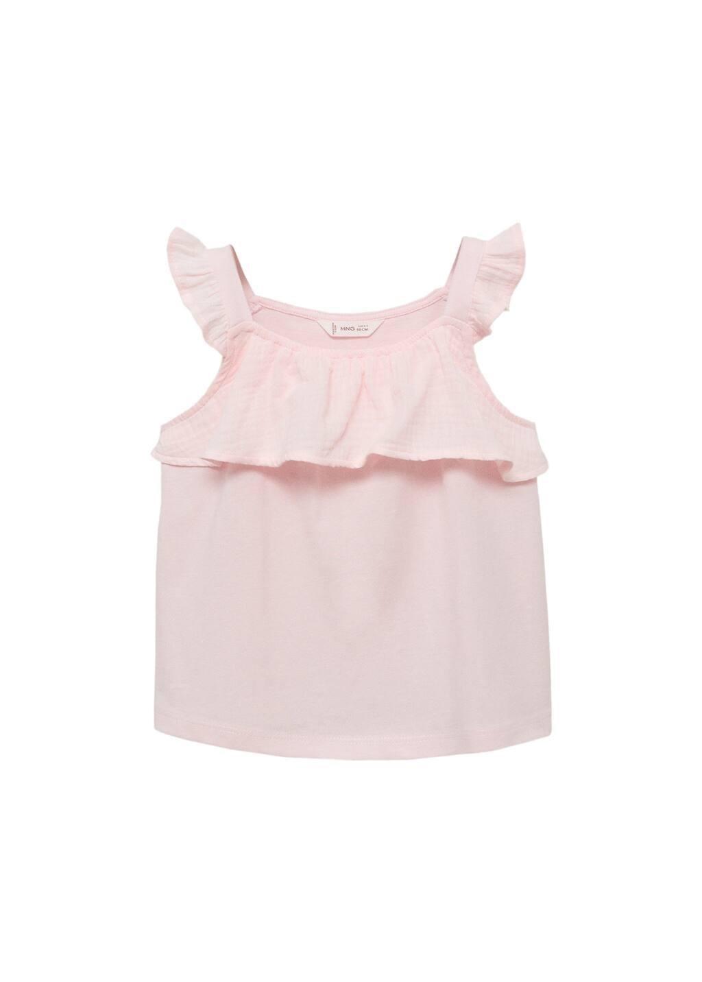 Pink Ruffle Textured T-Shirt, Baby Girl, , large image number 2