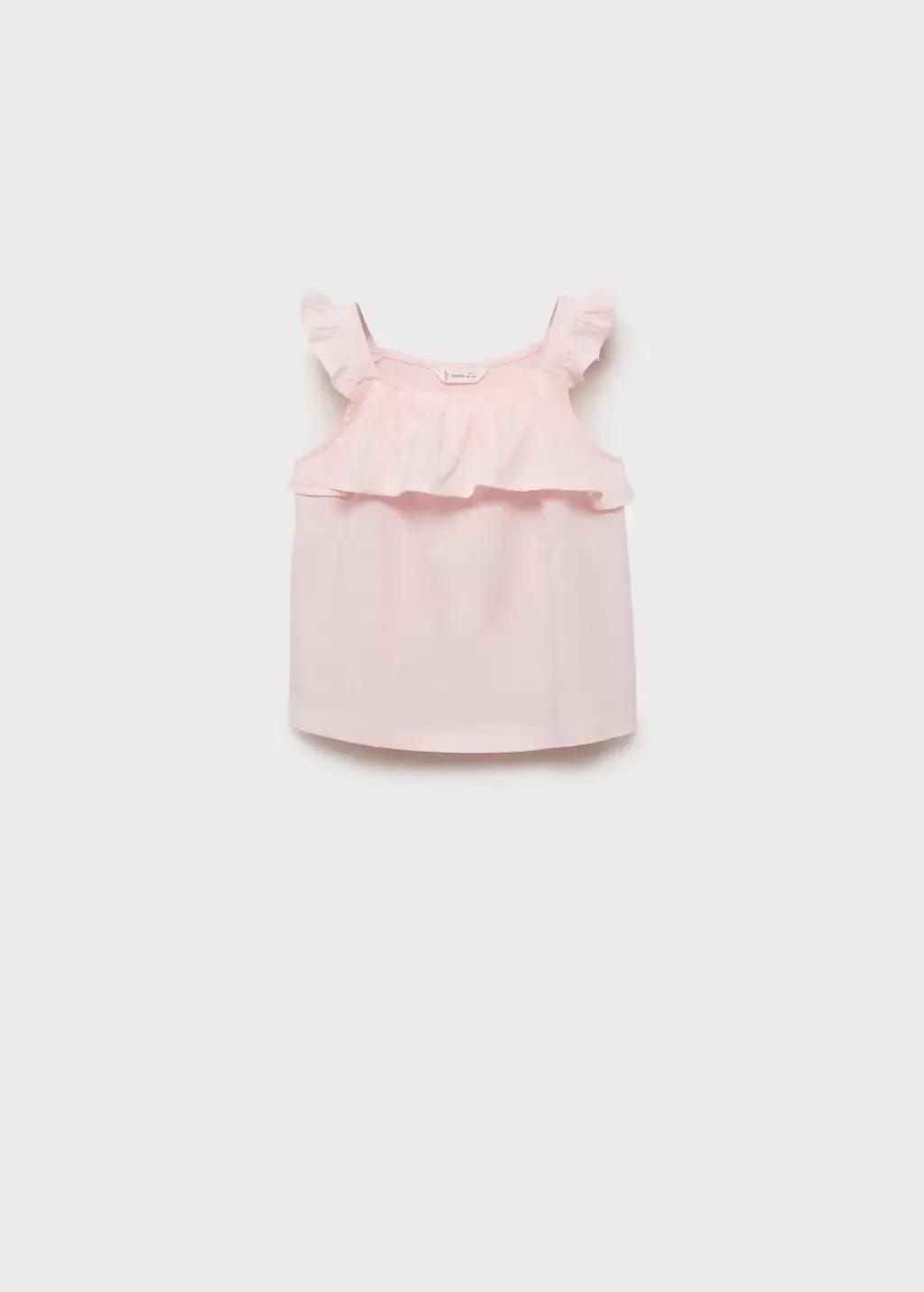 Pink Ruffle Textured T-Shirt, Baby Girl, , large image number 4